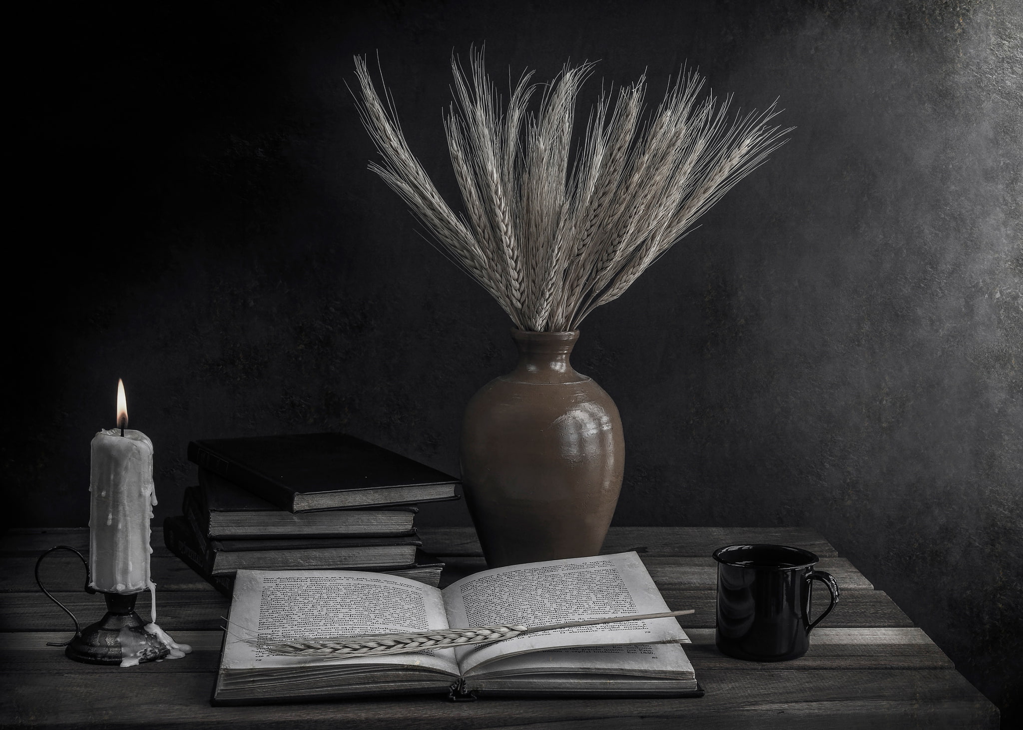 ears, books, The light of knowledge, 1080P, candle, HD Wallpaper