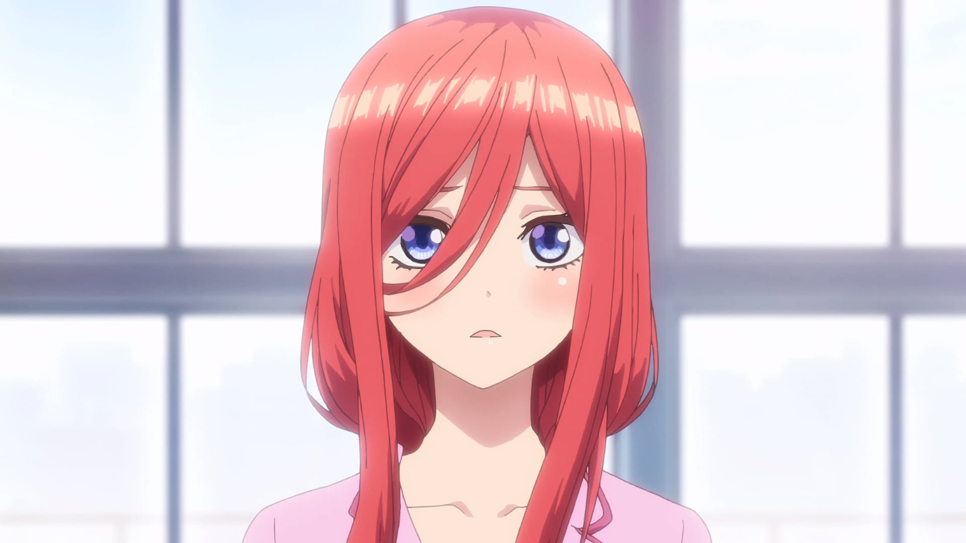 5-toubun no Hanayome, 1080P, anime girls, redhead, blue eyes, anime, Nakano Miku, HD Wallpaper