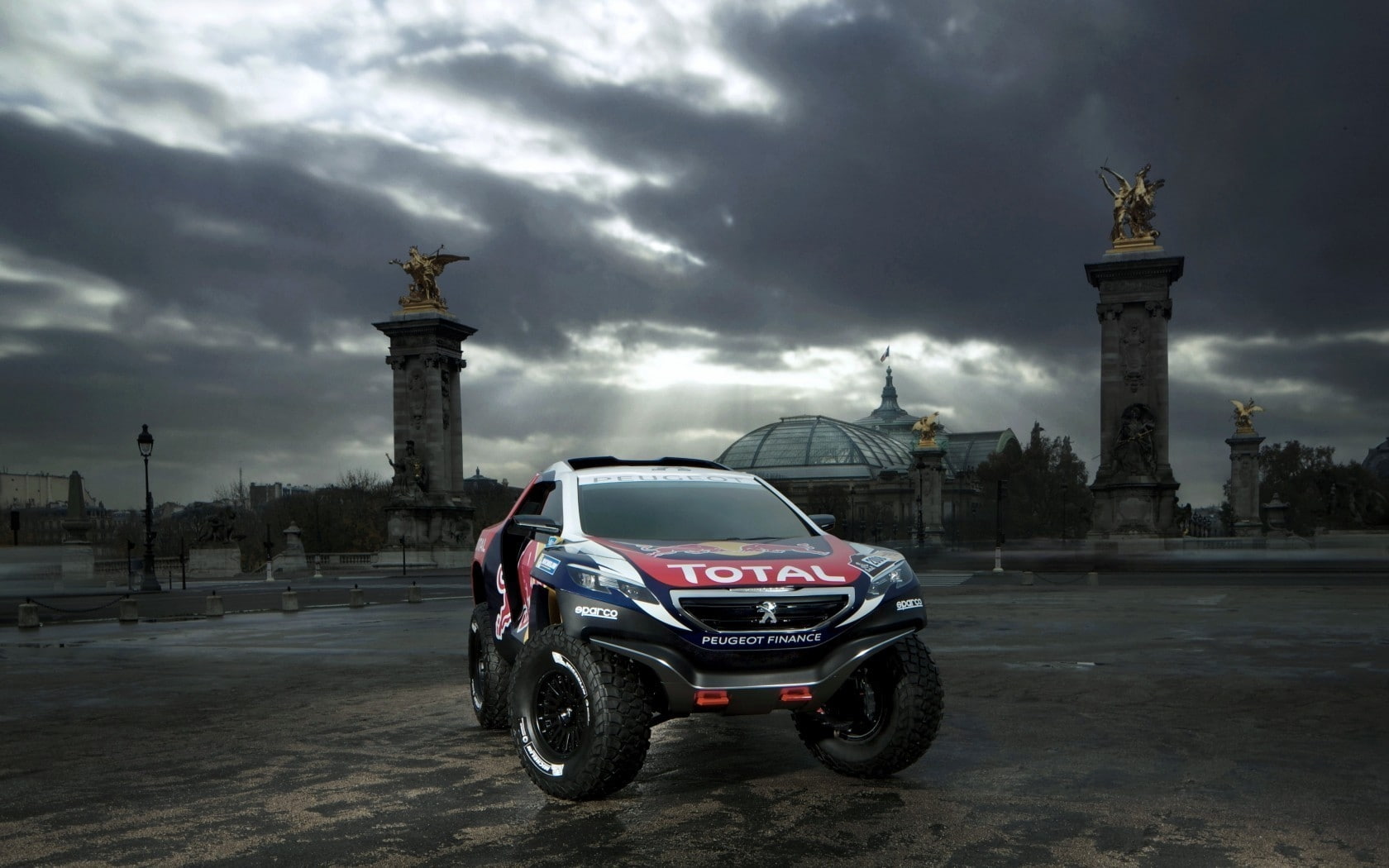 peugeot, peugeot concept, suv, red, black, concept, peugeot dkr, dkr, 720P, HD Wallpaper