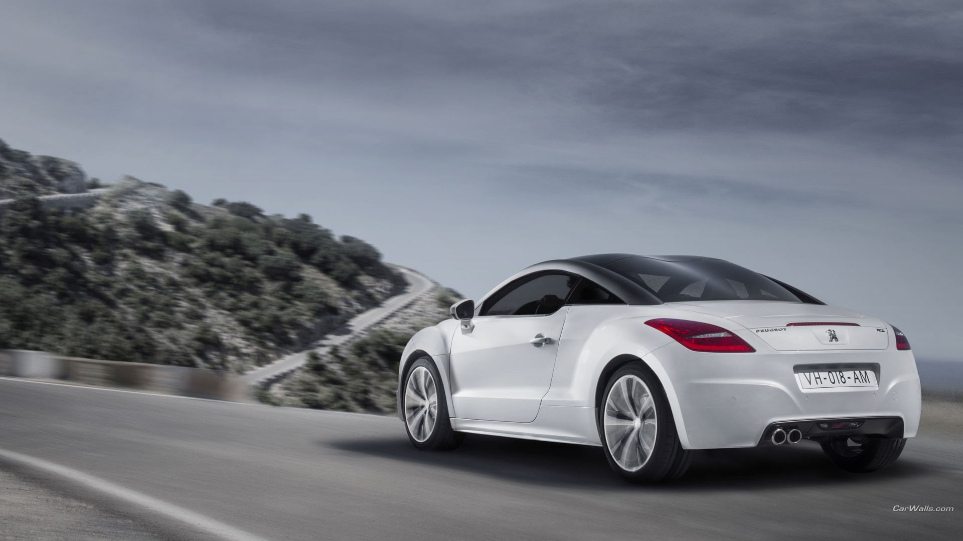 motion, Peugeot RCZ, tree, car, sports car, luxury, cloud - sky, land vehicle, vehicle, on the move, white cars, racecar, nature, outdoors, day, sky, mode of transportation, HD Wallpaper