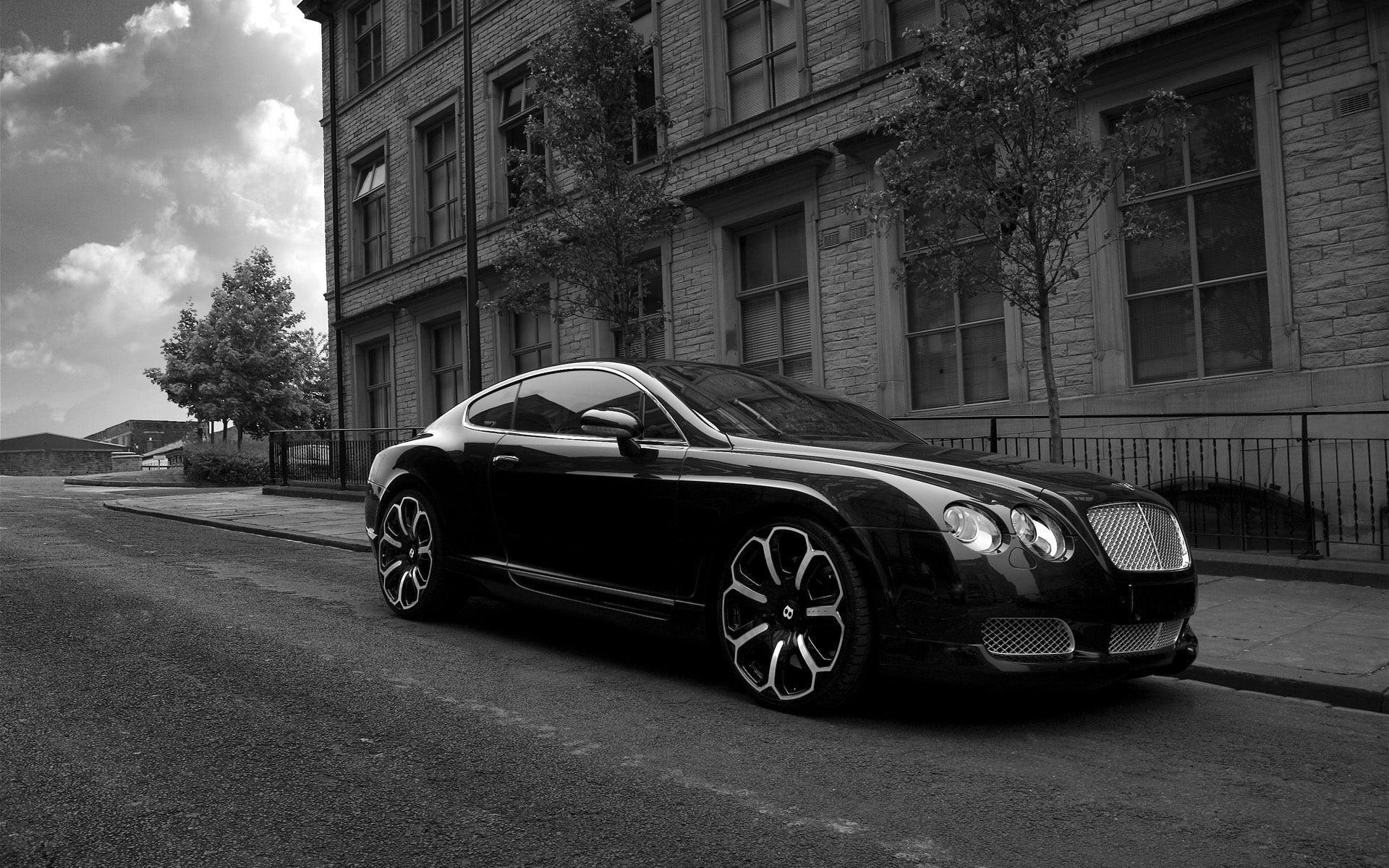 side, gts, project, edition, 1080P, coupe, Bentley GTS, sports, kahn, black, bentley, HD Wallpaper