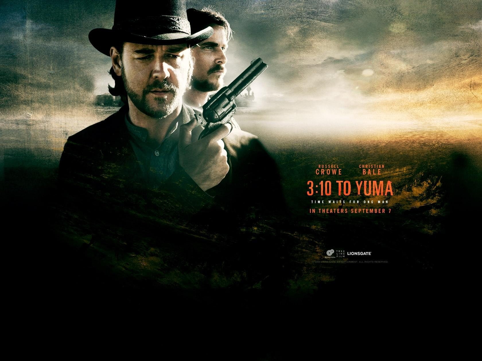 3.10 to yuma, Christian Bale, 720P, Russel Crowe, HD Wallpaper
