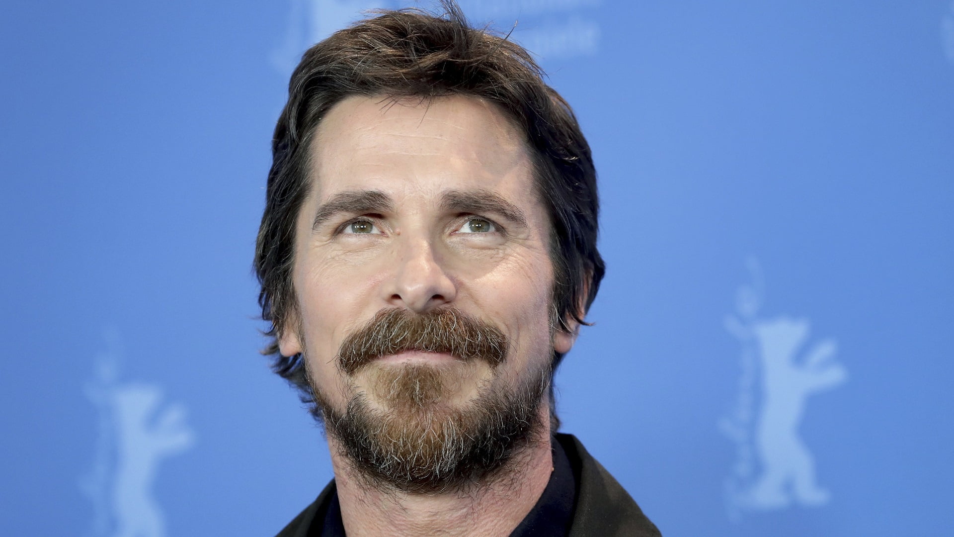 Christian Bale, 1080P, background, actor, smiling, HD Wallpaper