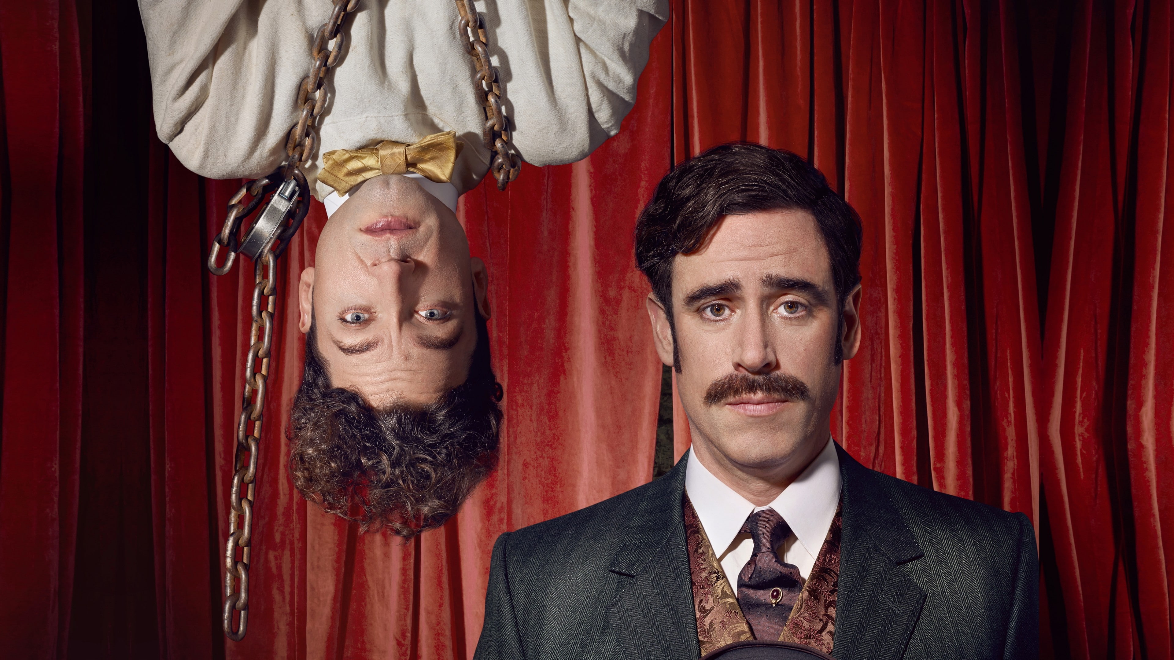 suit, 4K, best tv series, landscape, man, wearing, black, brown, Houdini and Doyle, jacket, photo, necktie, Michael Weston, Stephen Mangan, HD Wallpaper