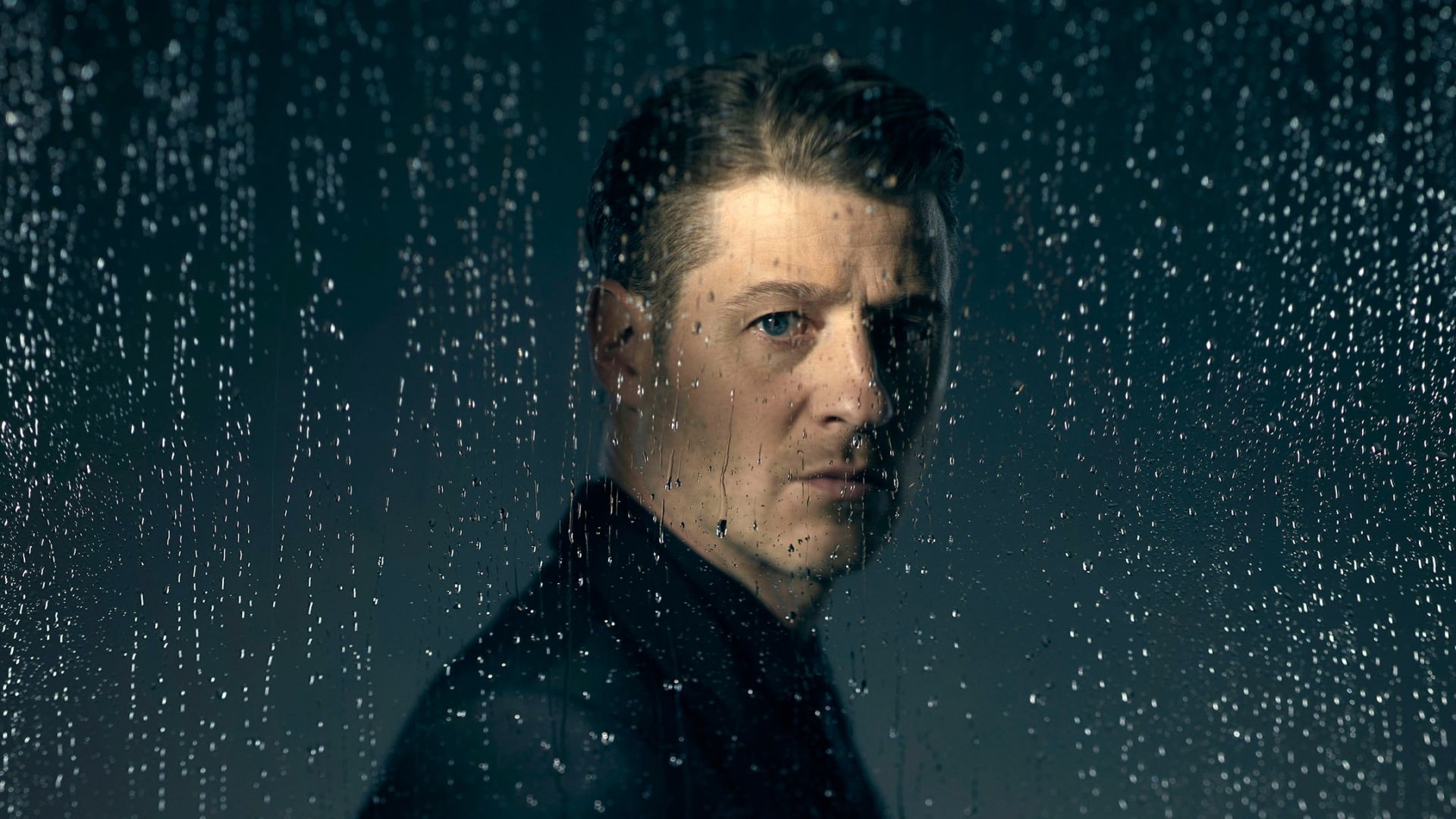 portrait, headshot, indoors, studio shot, rain, businessman, blue, looking, men, 1080P, colored background, hair, looking at camera, hairstyle, adult, HD Wallpaper