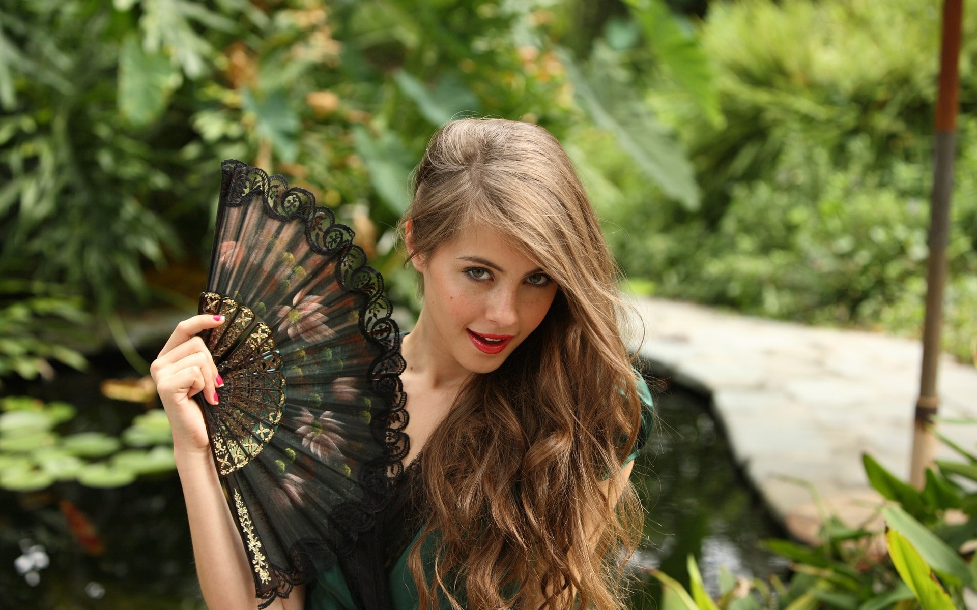 long hair, 1080P, women, Willa Holland, fans, brunette, HD Wallpaper