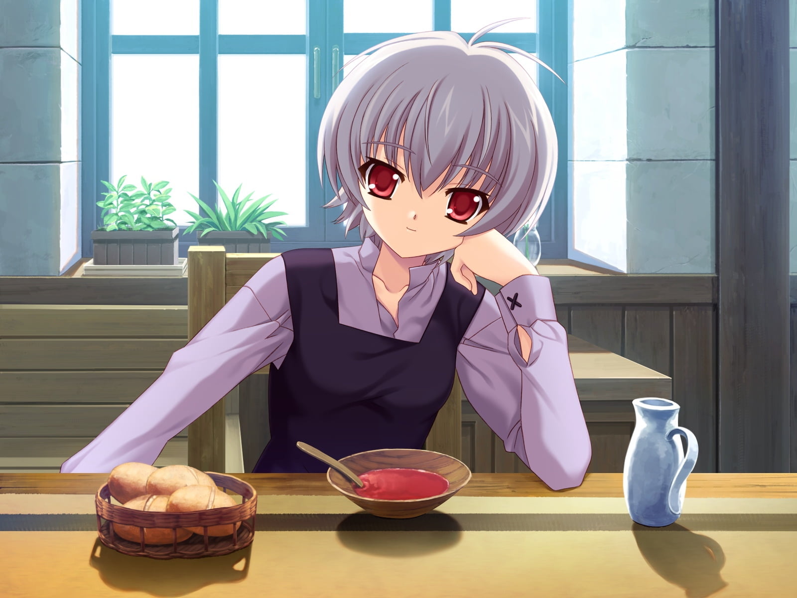 purple, glass, illustration, sitting, drink, clothing, males, child, smile, childhood, girl, real people, men, day, food and drink, indoors, food, 720P, HD Wallpaper