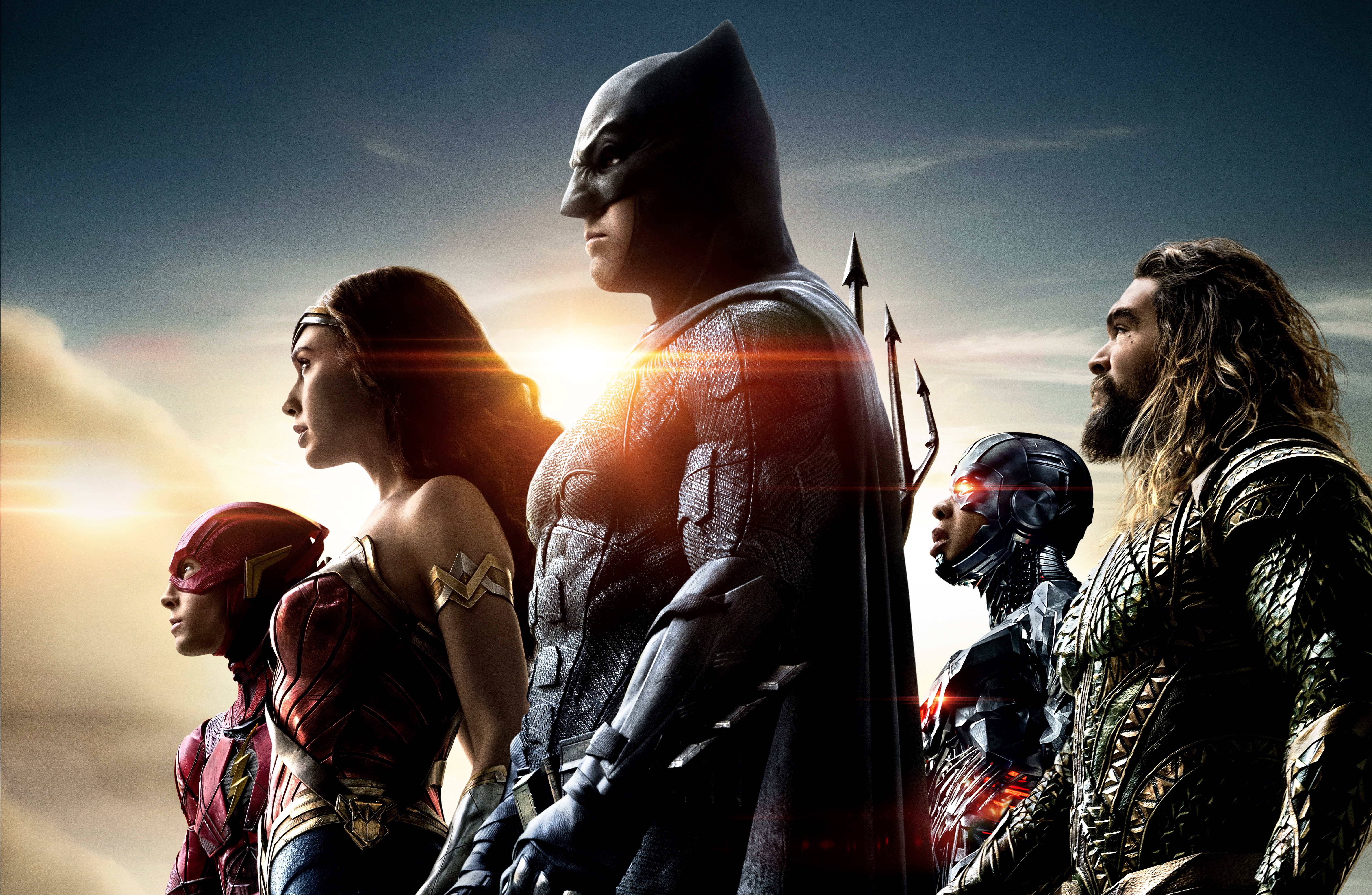 Ray Fisher, Gal Gadot, Flash, Jason Momoa, Ezra Miller, Aquaman, Ben Affleck, Cyborg (DC Comics), Movie, 5K, Justice League (2017), Batman, DC Comics, HD Wallpaper
