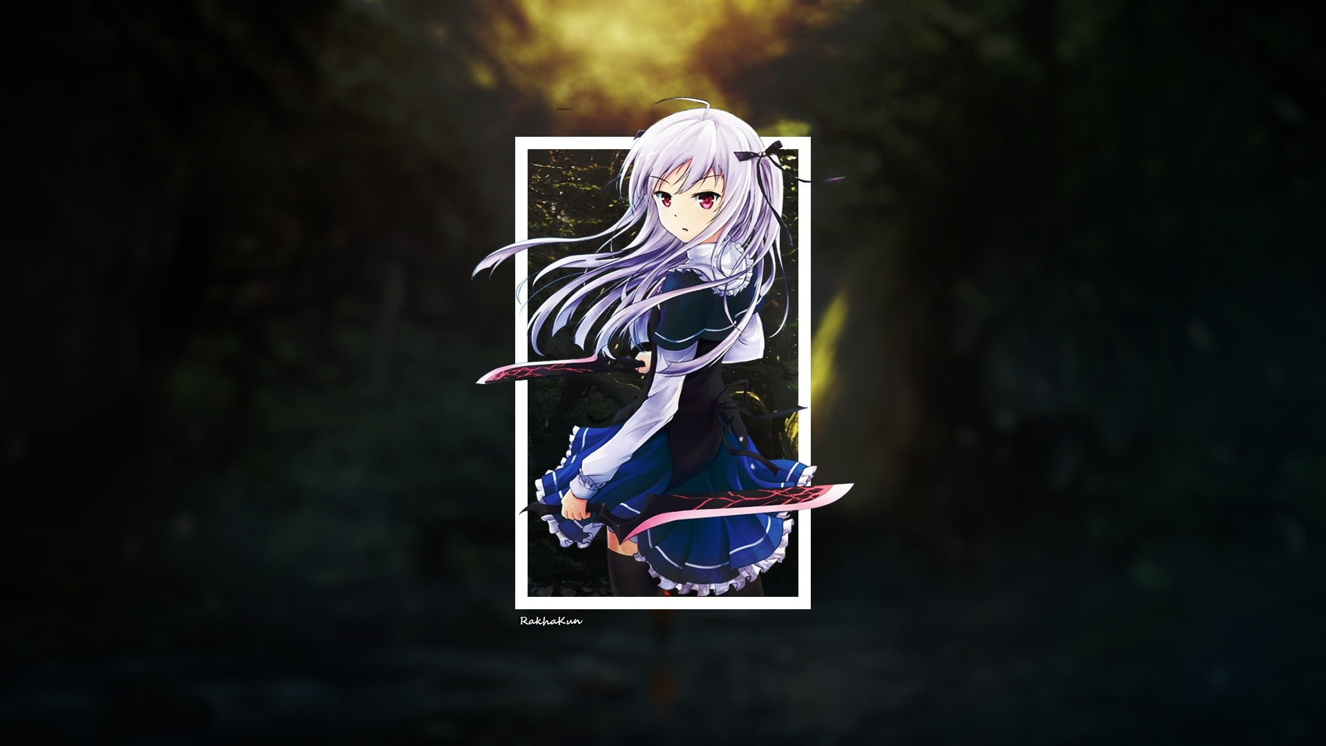 Sigtuna Julie, anime girls, sword, nature, 1080P, Absolute Duo, anime, HD Wallpaper