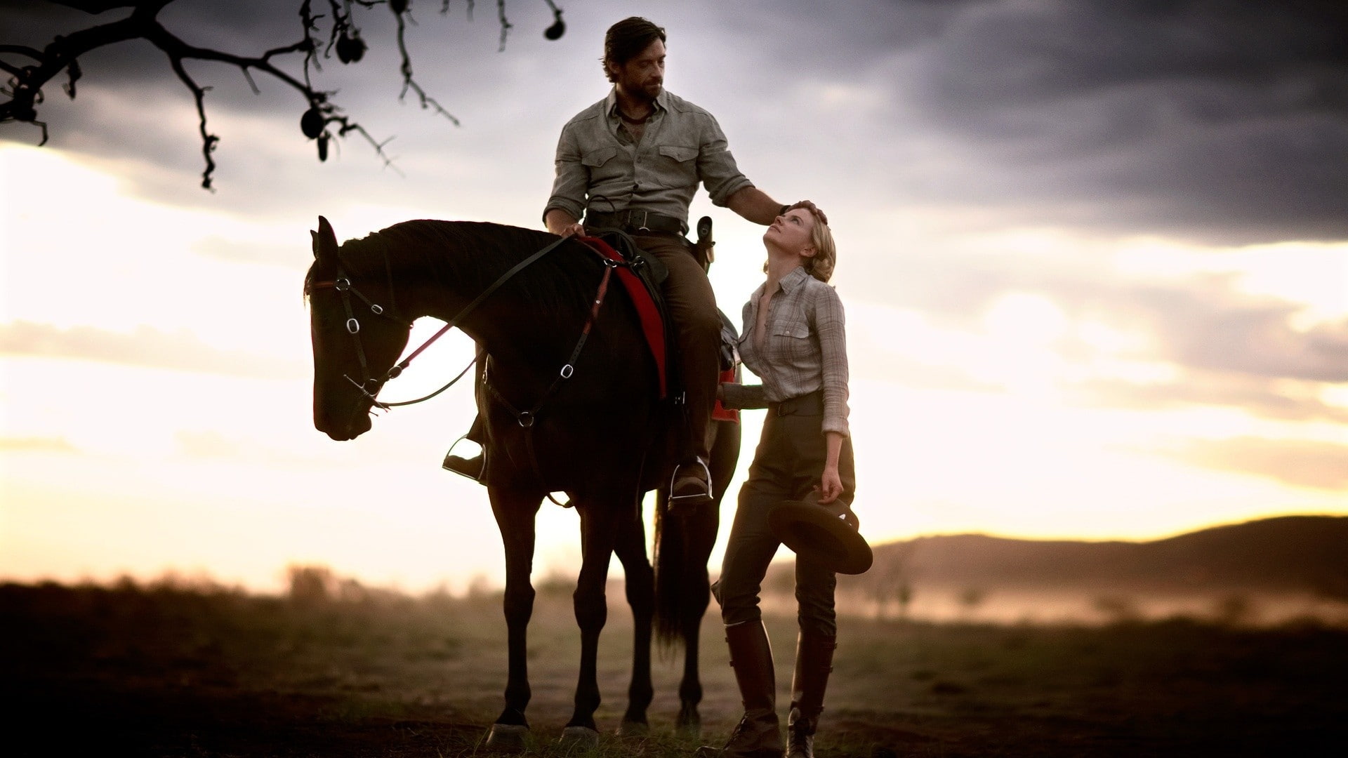 cowboys, movies, art, jackman, x, Nicole Kidman, horses, australia, hd, kidman, 1080P, nicole, animals, hugh, HD Wallpaper
