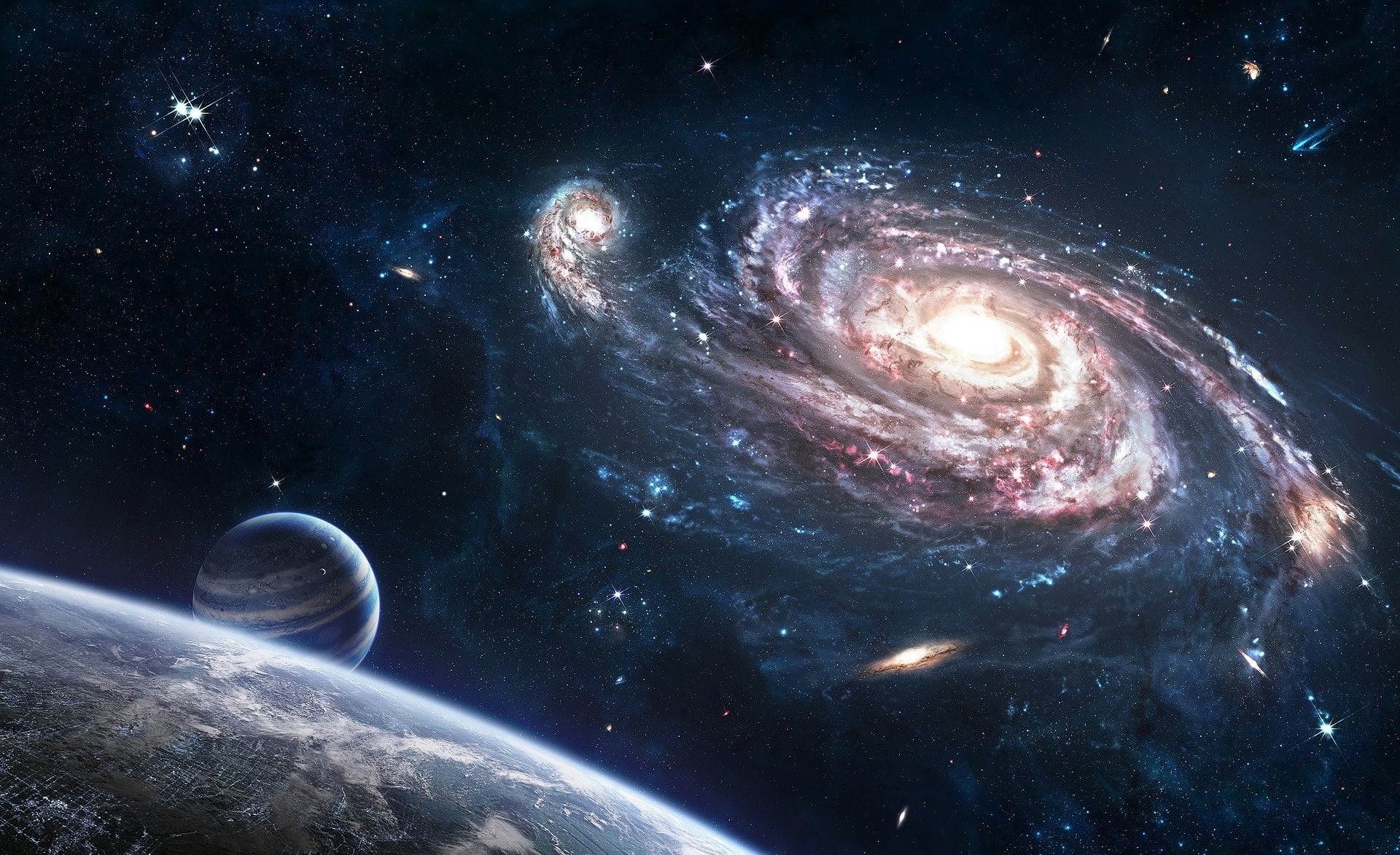 Space, planet, 1080P, inhabited, HD Wallpaper