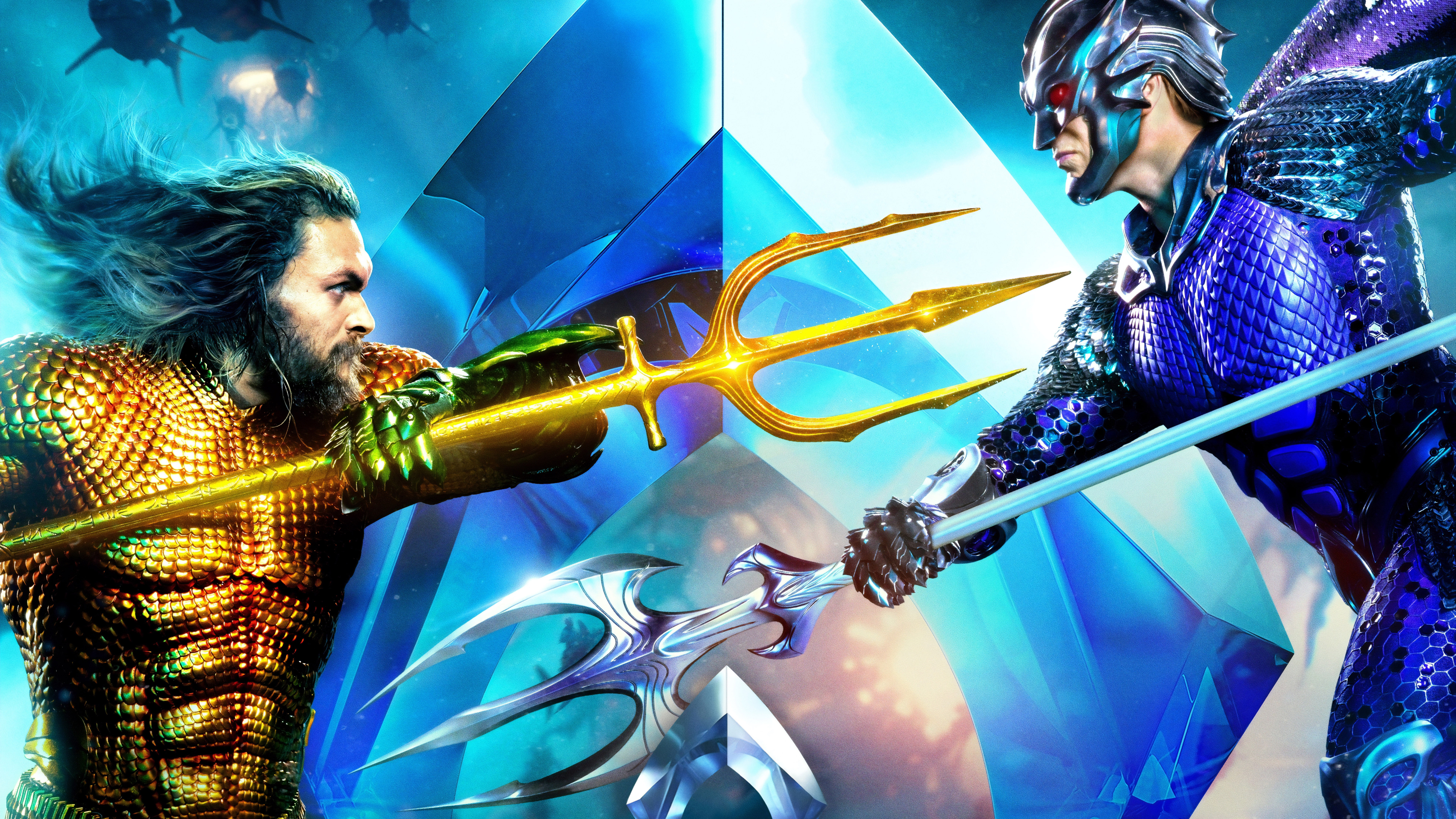 8K, Aquaman, k, King, vs, Orm, HD Wallpaper