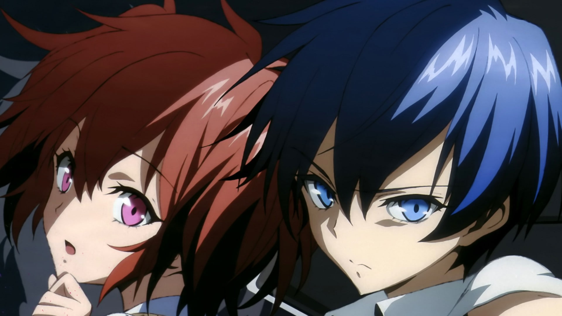 nature, full frame, celebration, close-up, craft, representation, red, multi colored, outdoors, transportation, art and craft, akuma no riddle blue hair redhead blue eyes red eyes ichinose haru azuma tokaku, HD Wallpaper