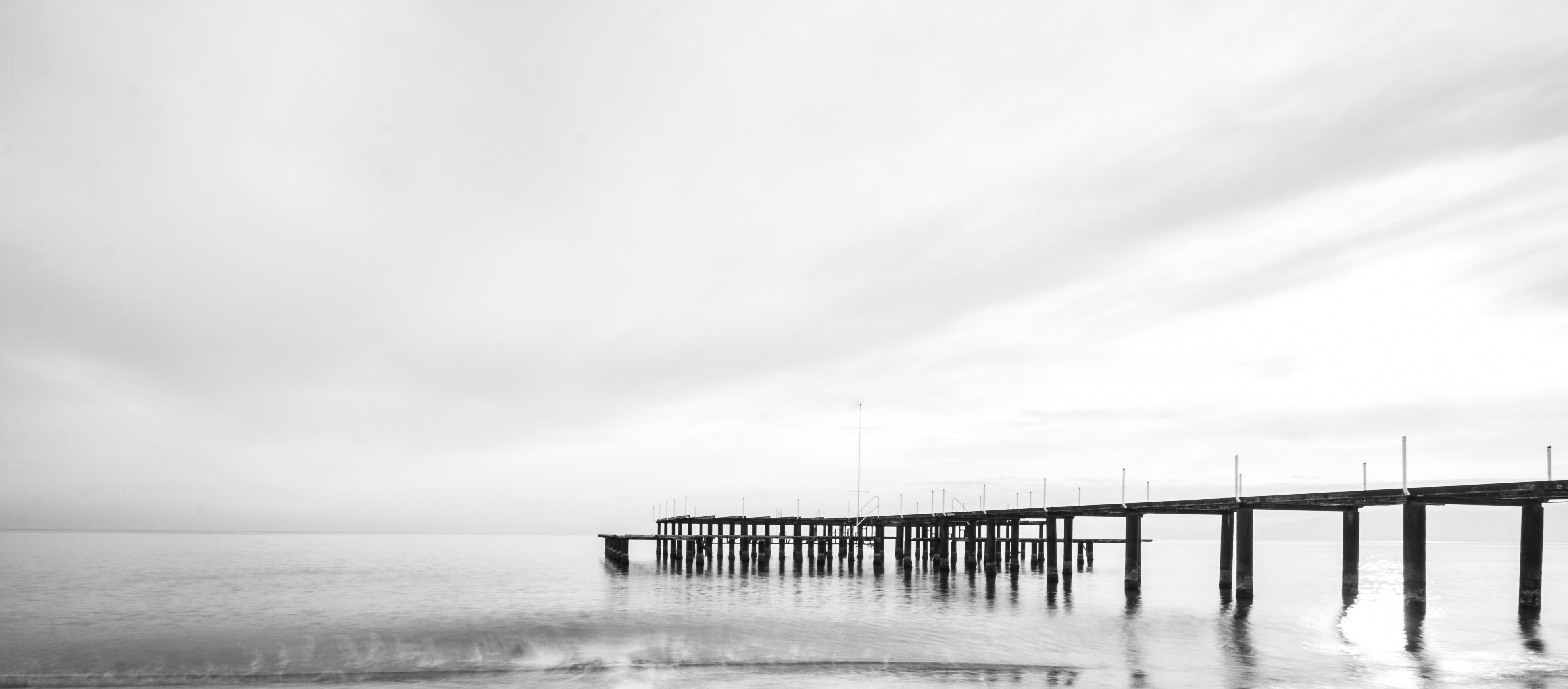jetty, romantic, loneliness, wood - material, the forgotten, pier, white, outdoors, fine arts, tranquility, aesthetics, nature, calm, marine, beach, art, HD Wallpaper