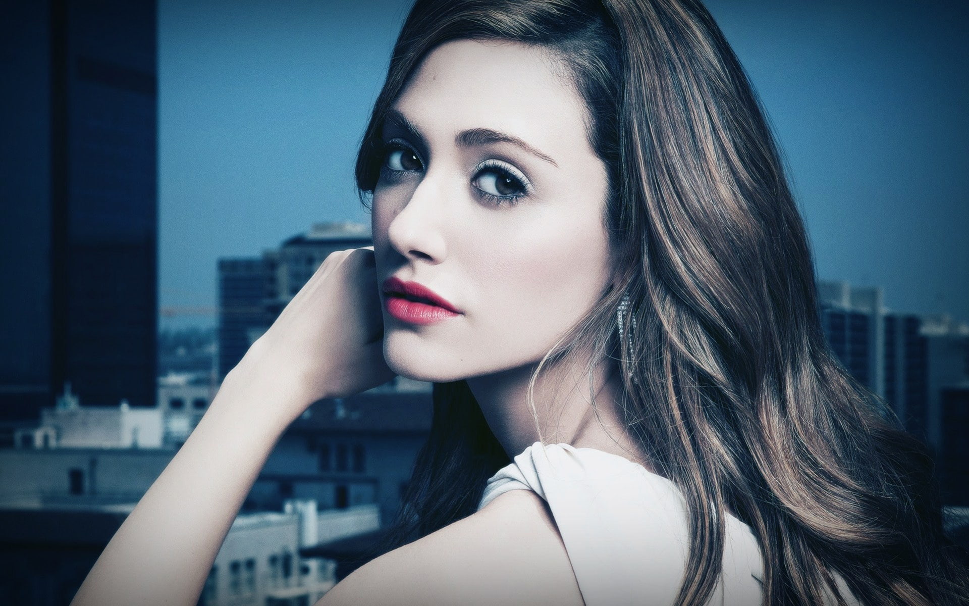 women, Emmy, 1080P, s, top, white, Rossum, HD Wallpaper