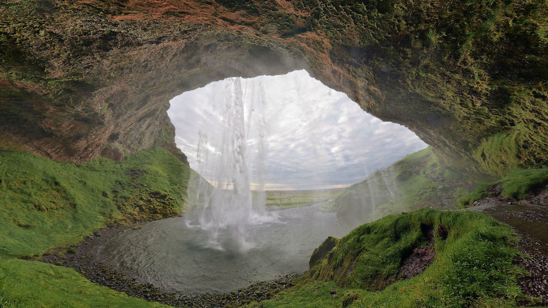 Iceland, 1080P, Seljalandsfoss, cave, waterfall, HD Wallpaper