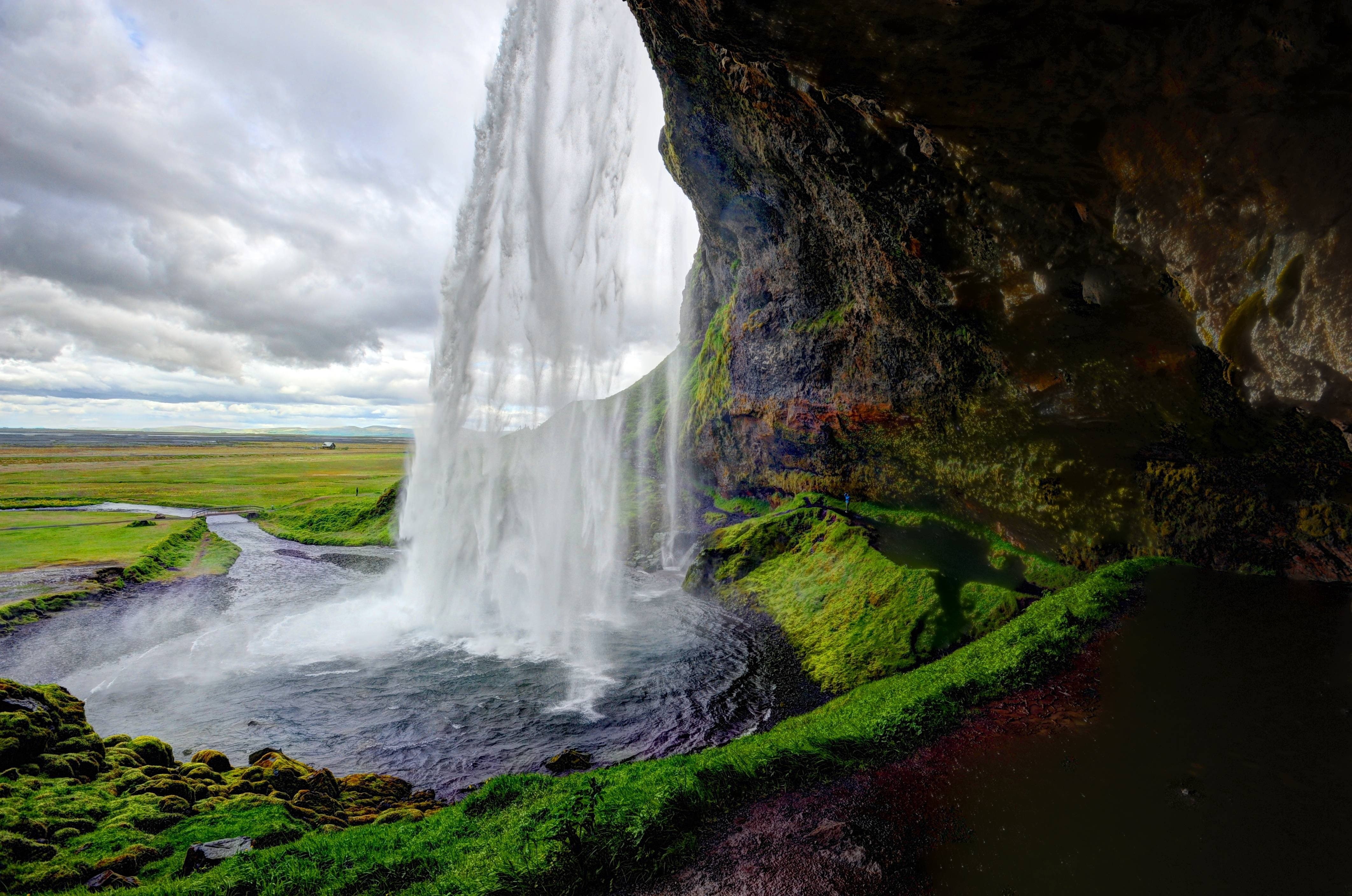 4K, waterfall, iceland, seljalandsfoss, HD Wallpaper