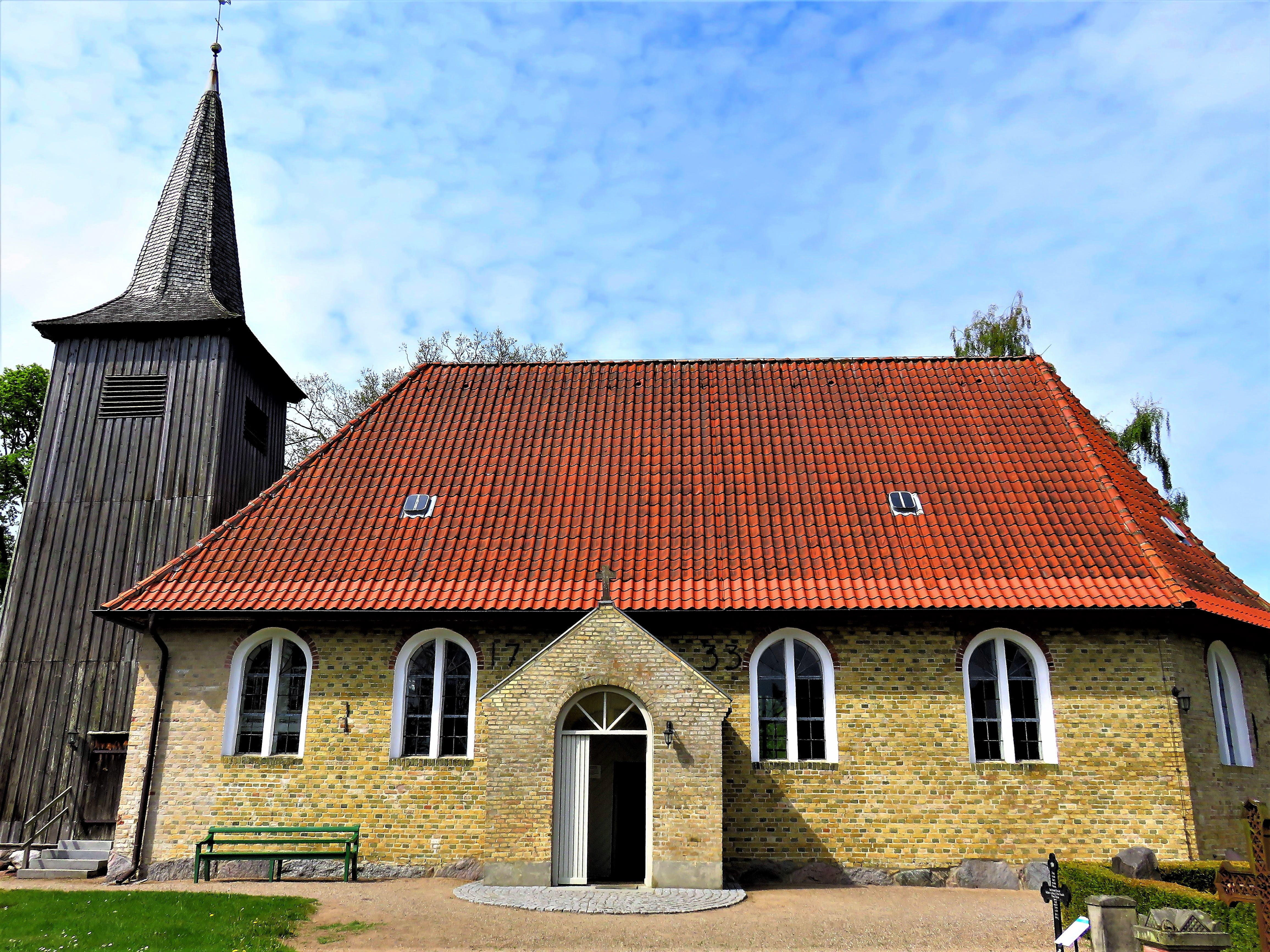 religion, day, in arnis, black, tower, window, places of interest, restored, wooden bell tower, brown, built in 1673, outdoors, architecture, building, HD Wallpaper