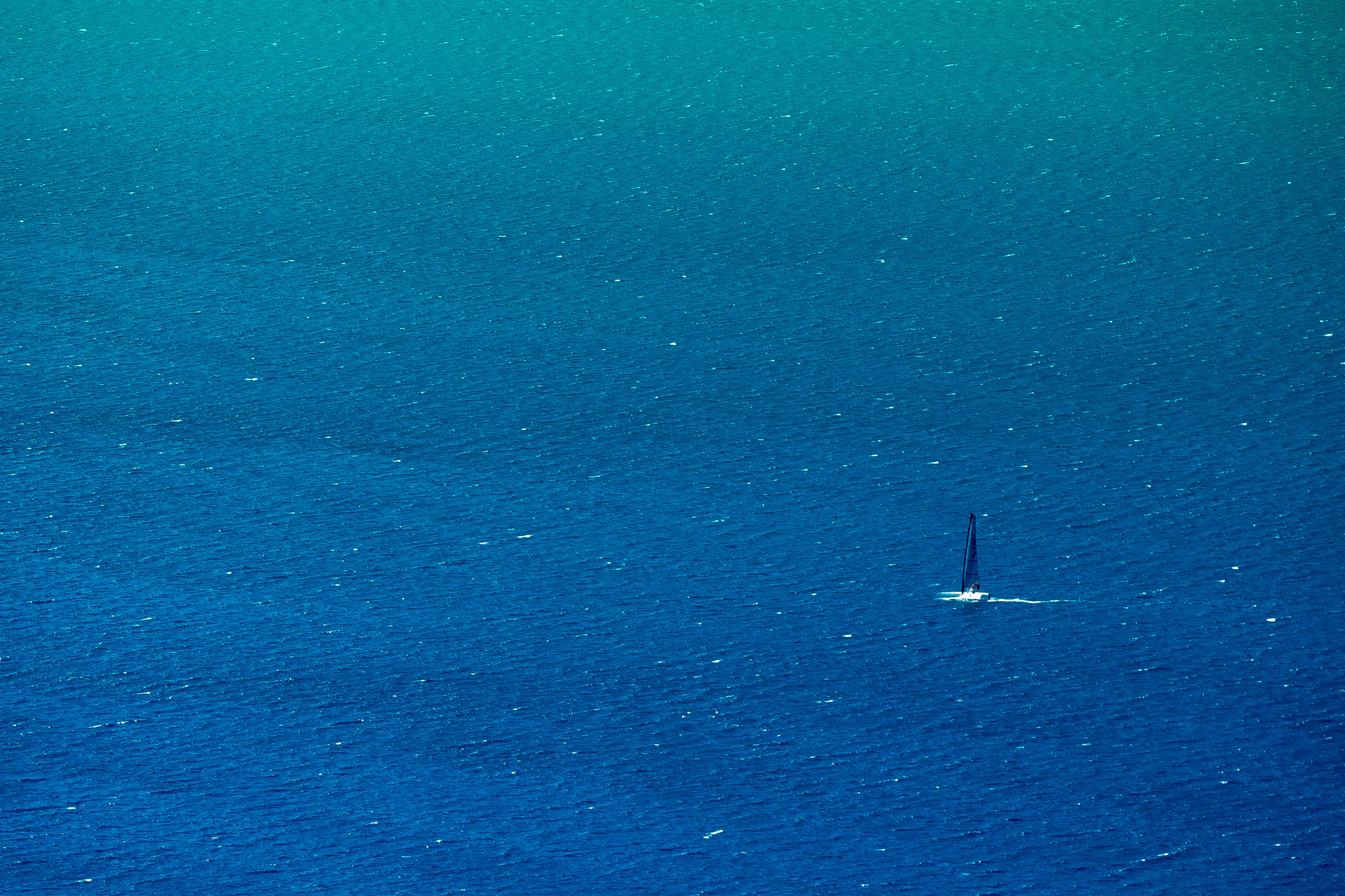 tranquility, high angle view, no people, gradient, waves, full frame, riding, nature, waterfront, yacht, day, scenics - nature, sea, non-urban scene, nautical vessel, HD Wallpaper