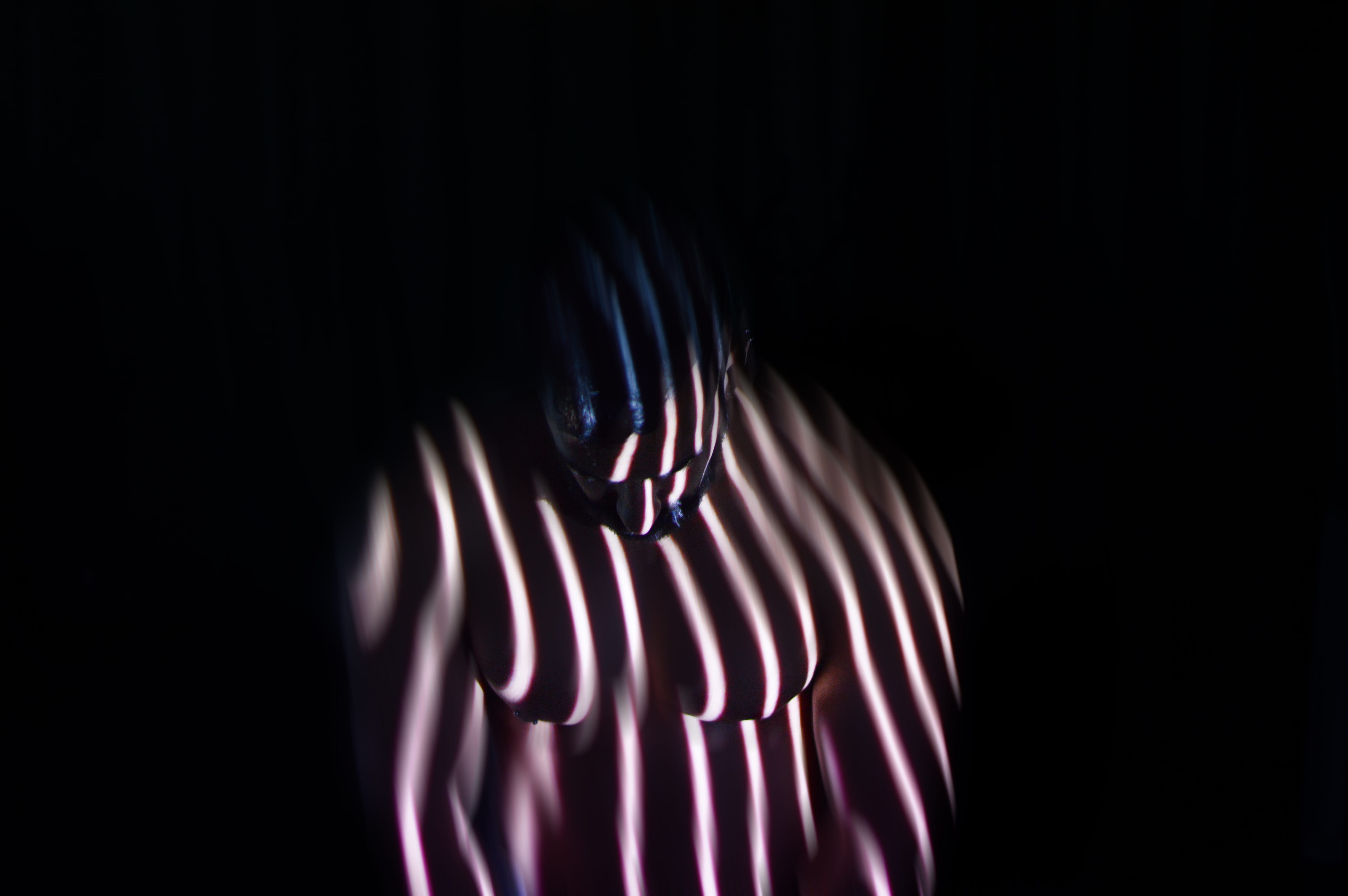 copy space, haifa, depression - sadness, guy, shadow, art, 5K, indoors, beard, studio shot, israel, mystery, one person, striped, obscured face, pattern, HD Wallpaper