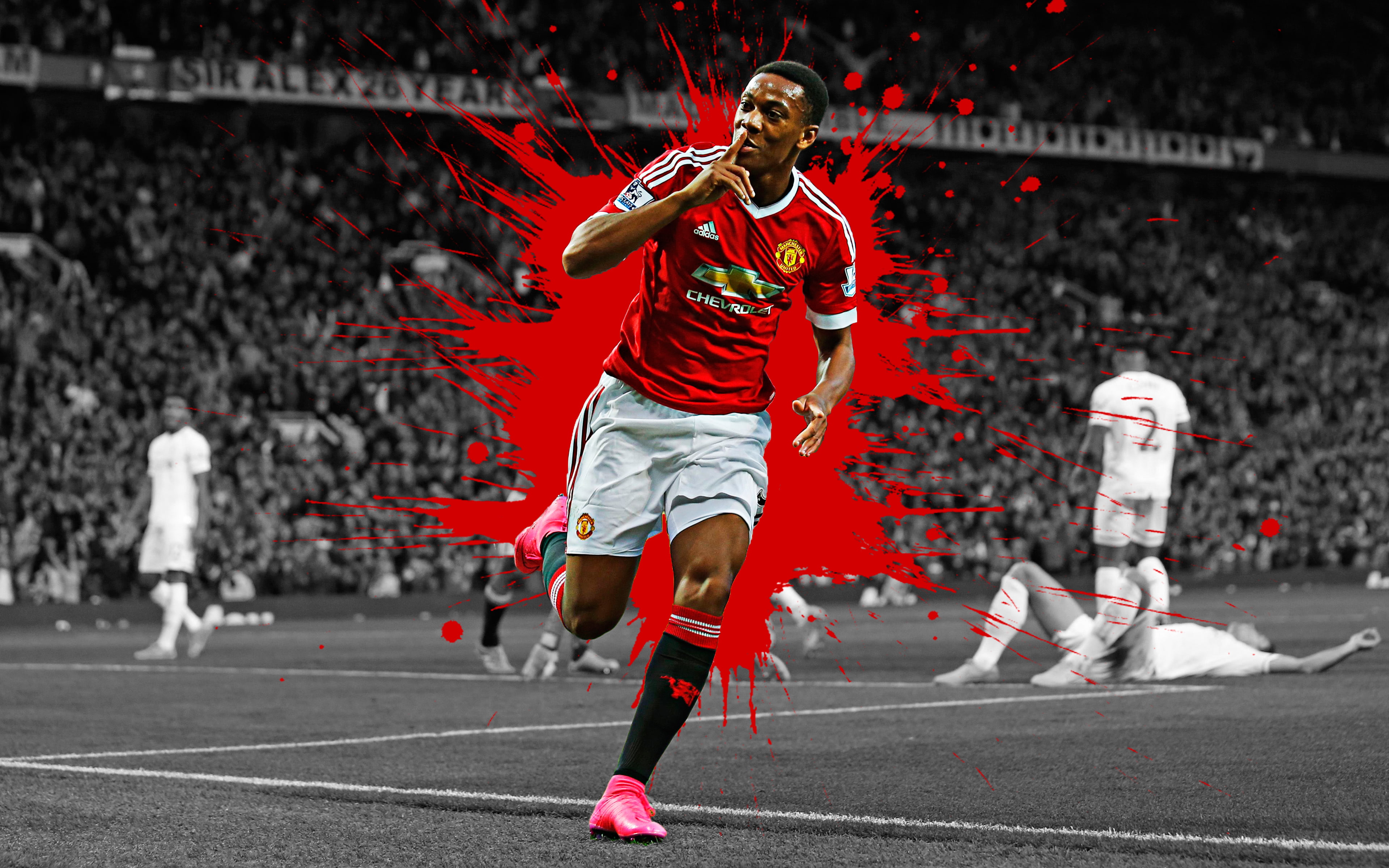Soccer, 4K, Manchester United F.C., Anthony Martial, French, HD Wallpaper