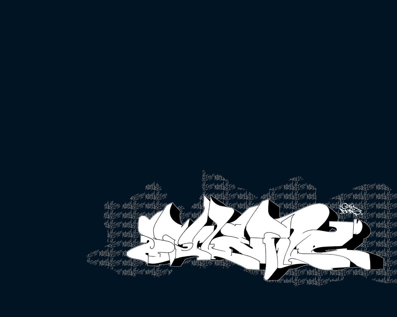 grafiti, hd, graffiti, 720P, white, artistic, HD Wallpaper