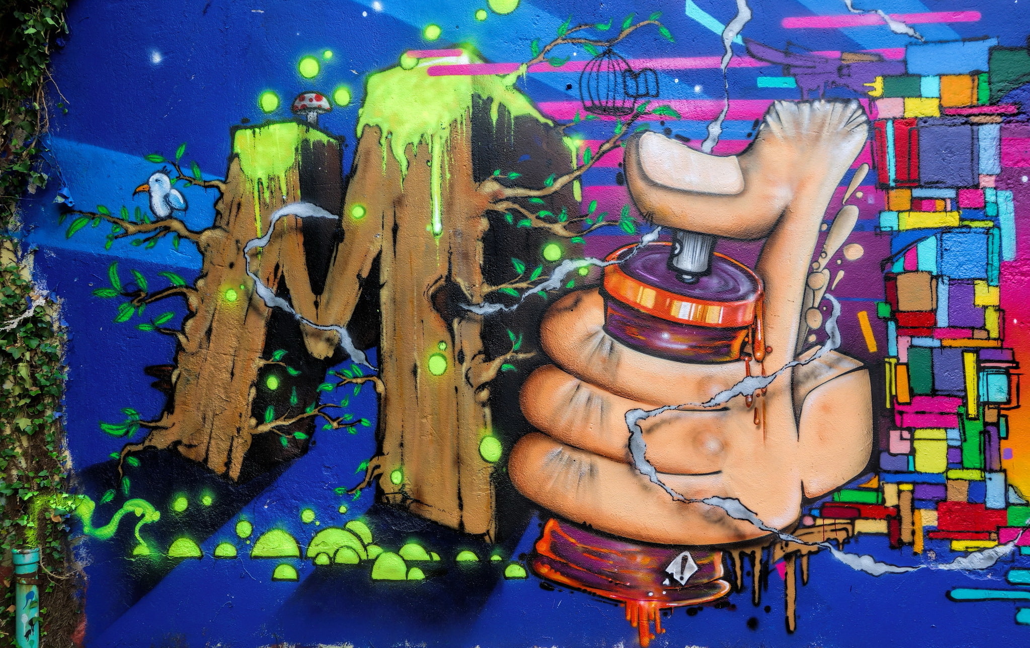 grafiti, 1080P, wall, the city, HD Wallpaper