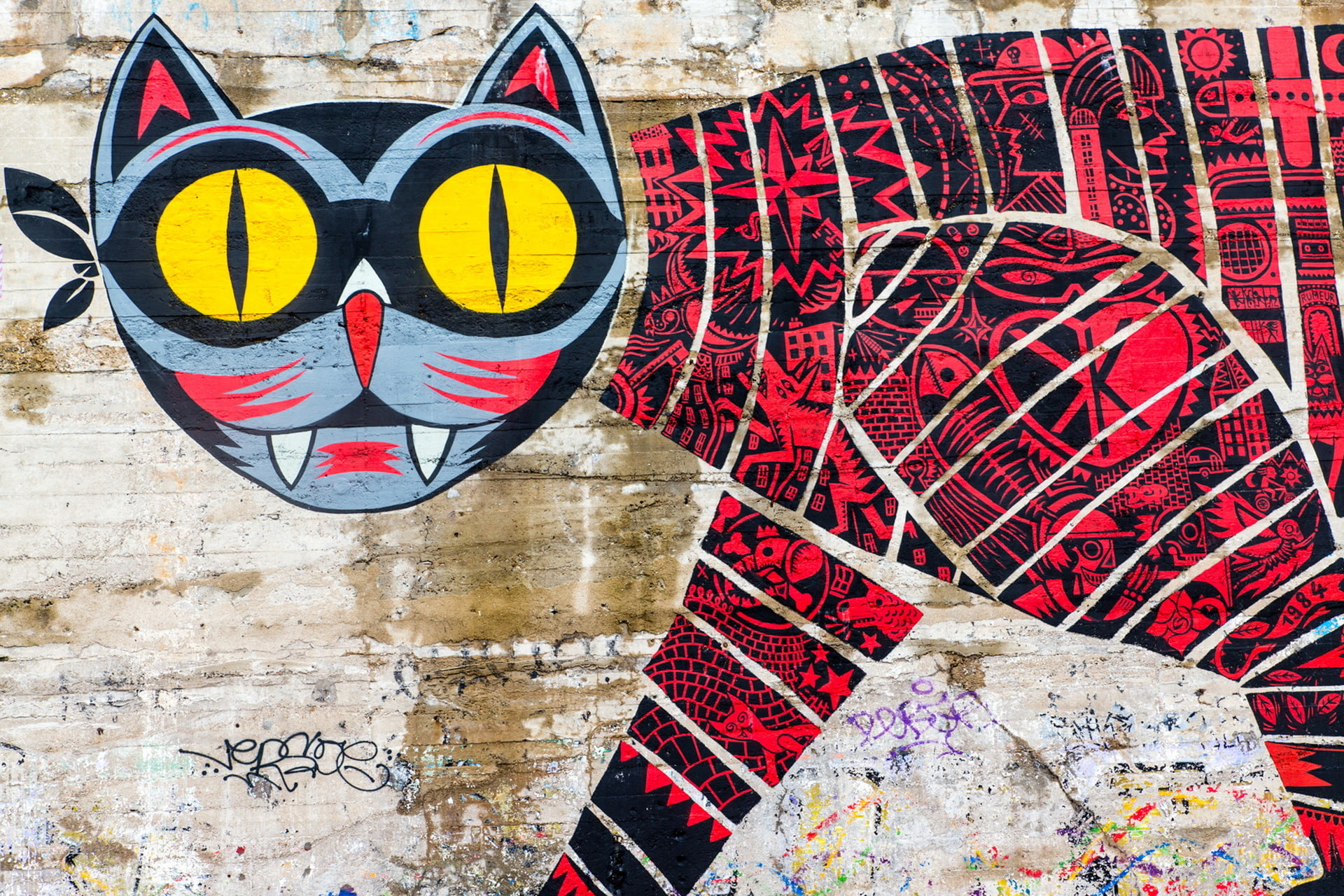 1080P, wall, grafiti, the city, HD Wallpaper