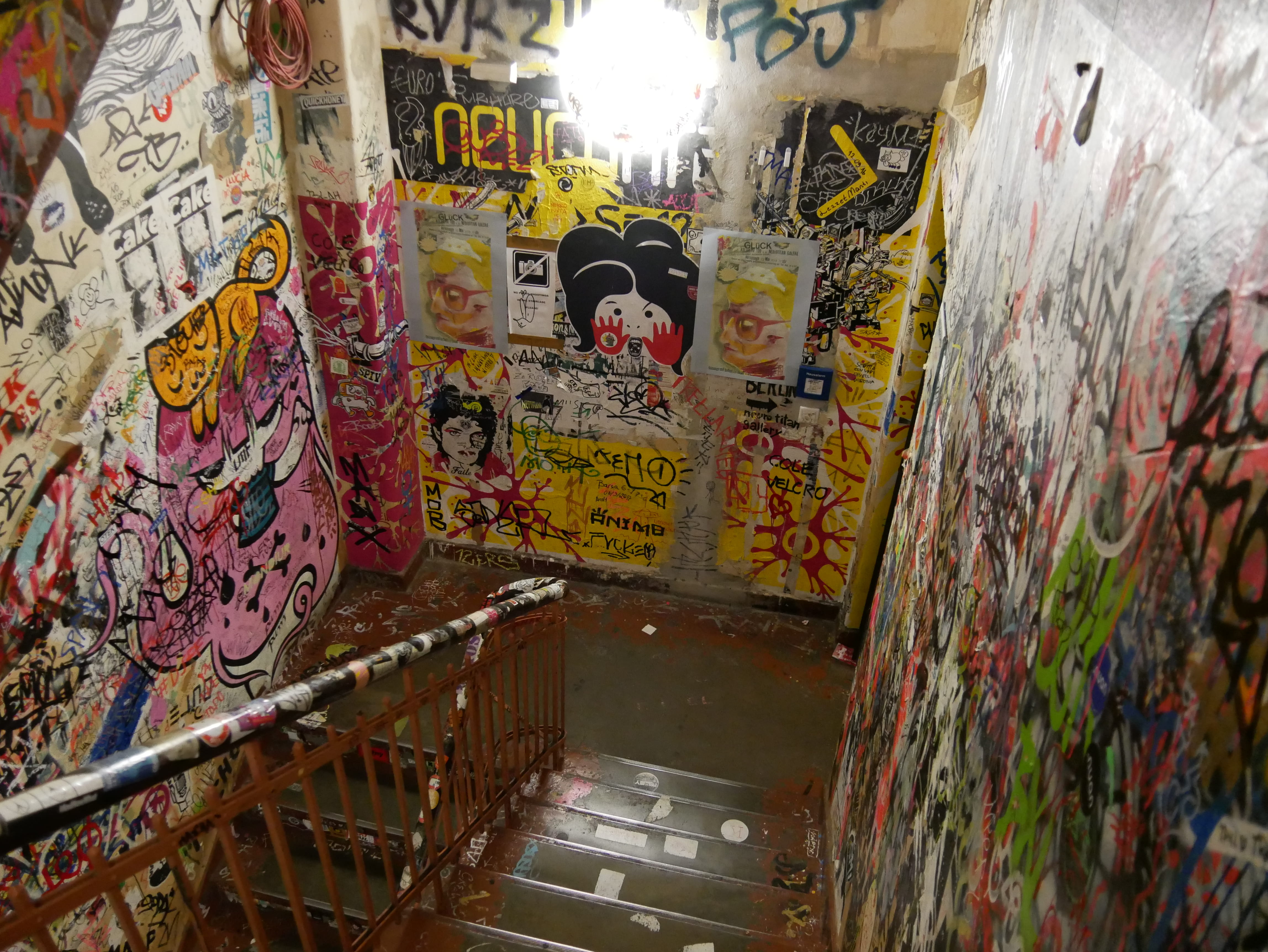 berlin, religion, built structure, staircase, text, no people, day, message, female likeness, human representation, magnet, wall - building feature, sticker, HD Wallpaper