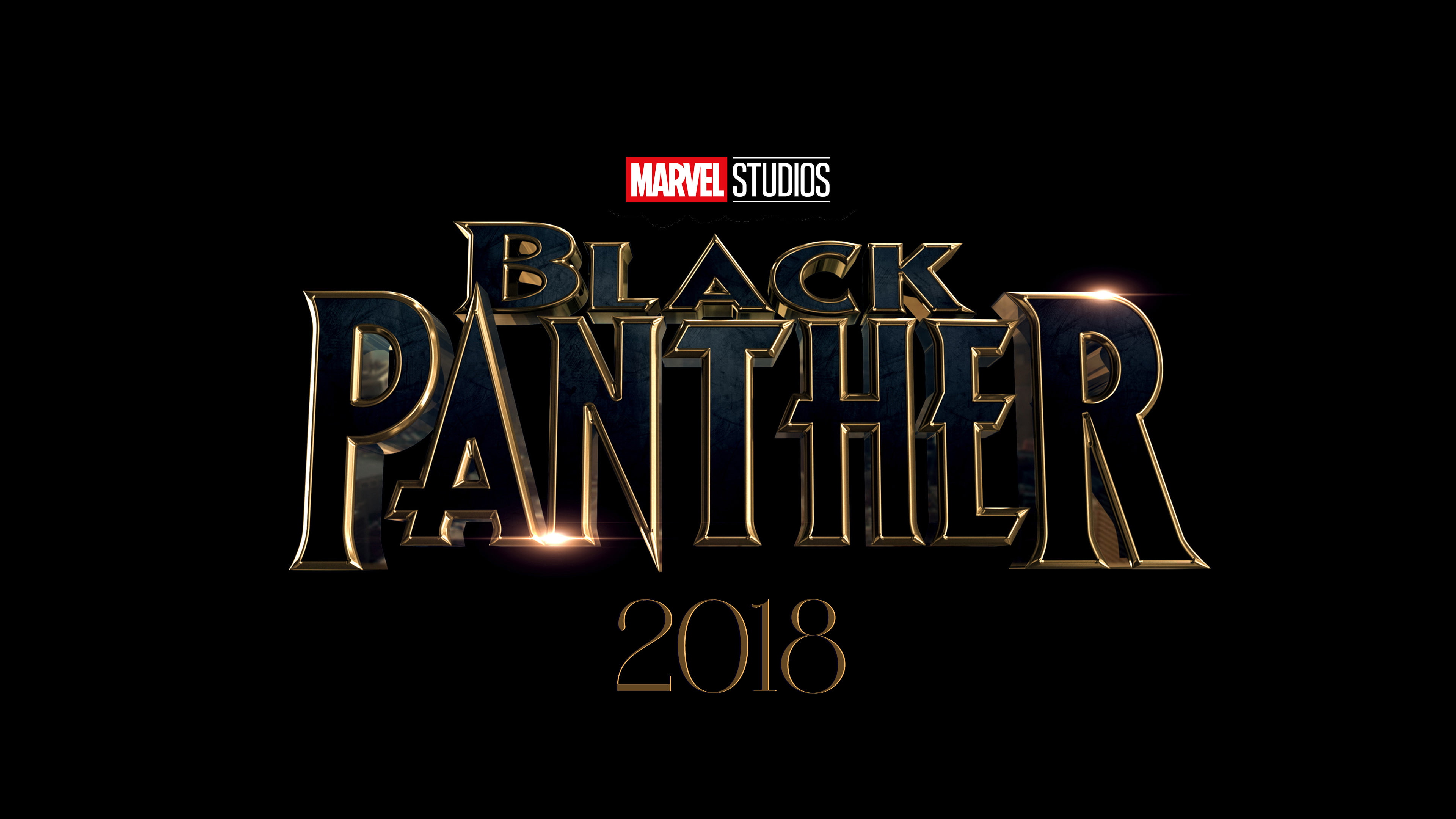 4K, 2018, Marvel Studios, 4K, Logo, Black Panther, HD Wallpaper