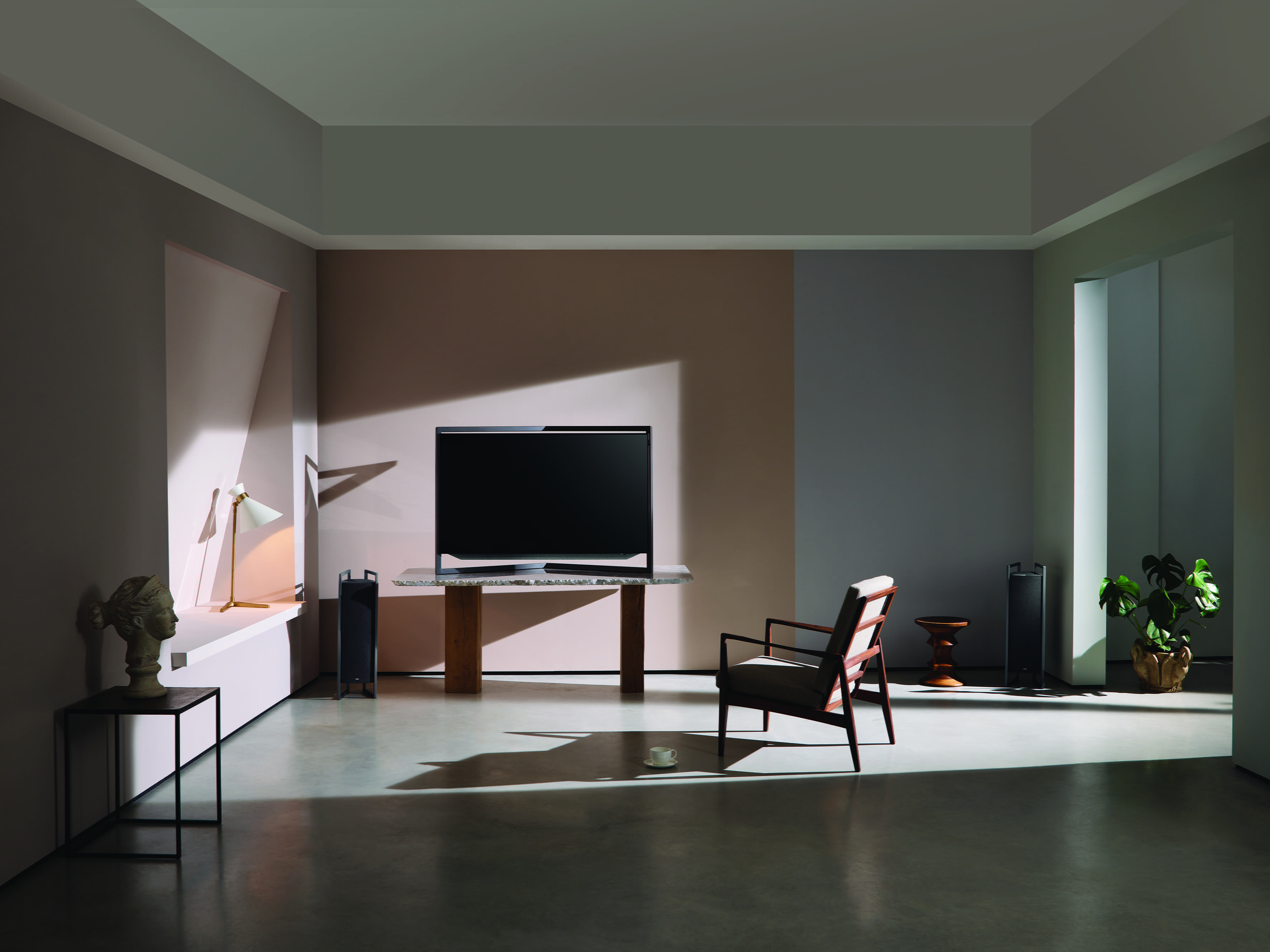 home interior, bauhau, quality, idea, business, domestic room, television, luxury, office, bild, chair, stone, loudspeaker, indoors, table, television set, HD Wallpaper