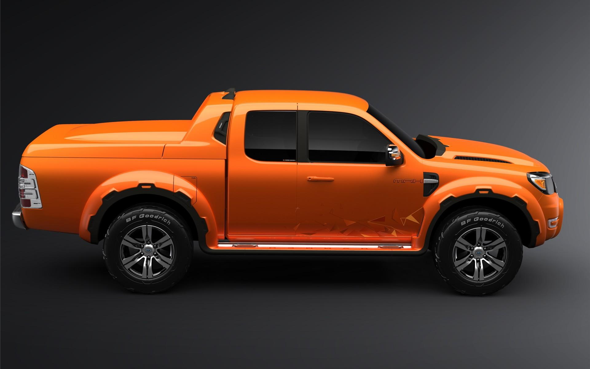 cars, siju, extended, cab, truck, max, pickup, orange, 1080P, HD Wallpaper
