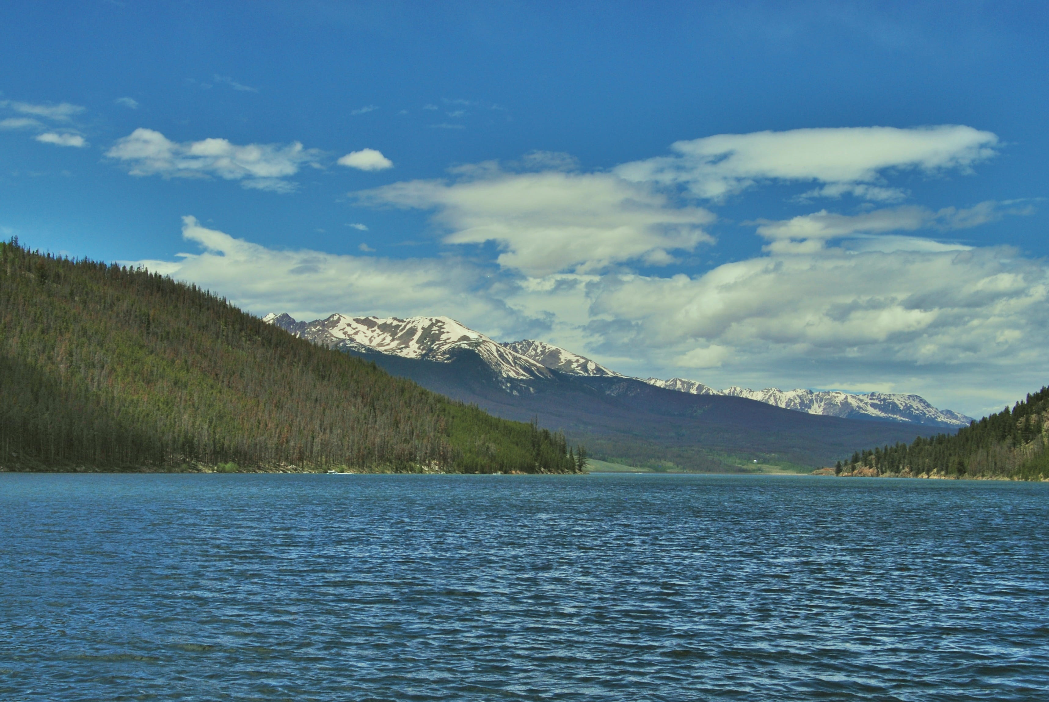 beauty in nature, plant, no people, scenics - nature, lake, non-urban scene, colorado, tree, idyllic, 2K, outdoors, sky, mountains, tranquility, landscape, HD Wallpaper