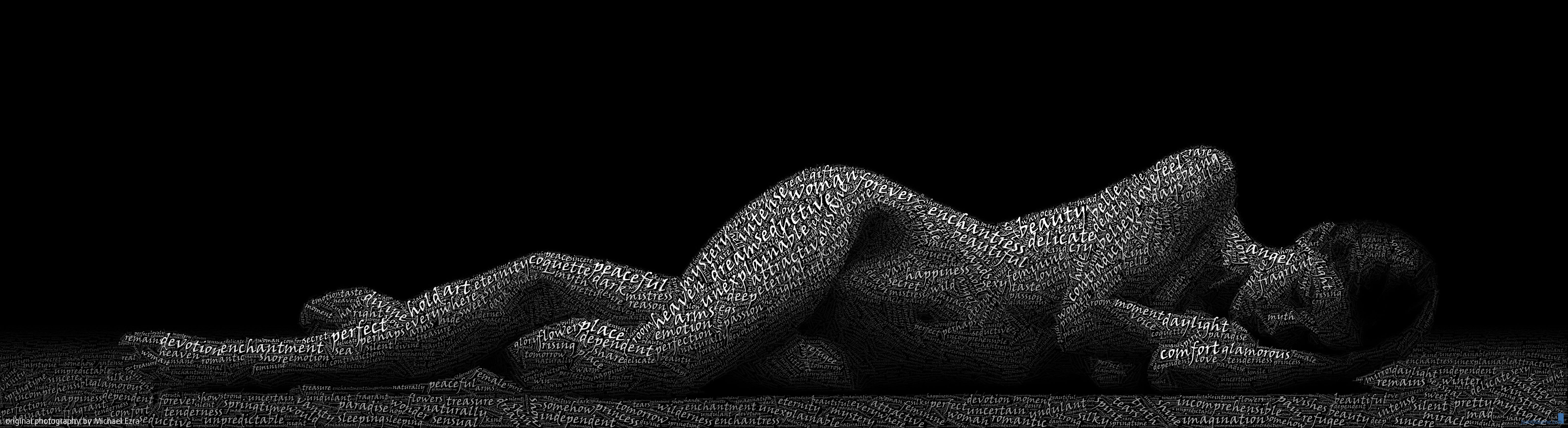 5K, Juan Osborne, artwork, word clouds, typography, HD Wallpaper