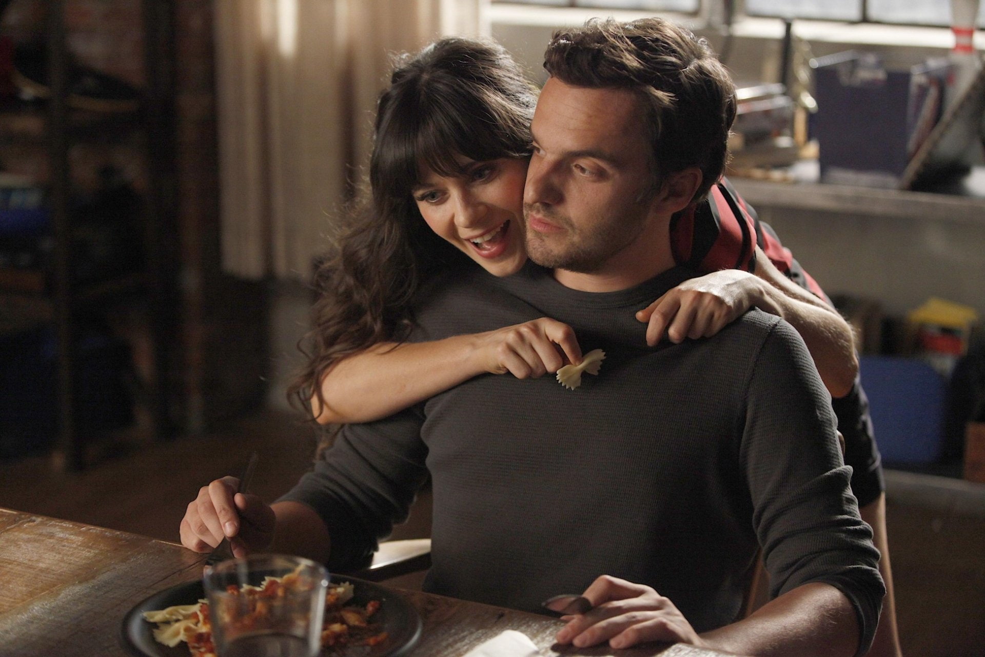 Jessica Day, 1080P, Nick Miller, Zooey Deschanel, TV Show, Jake Johnson, New Girl, HD Wallpaper