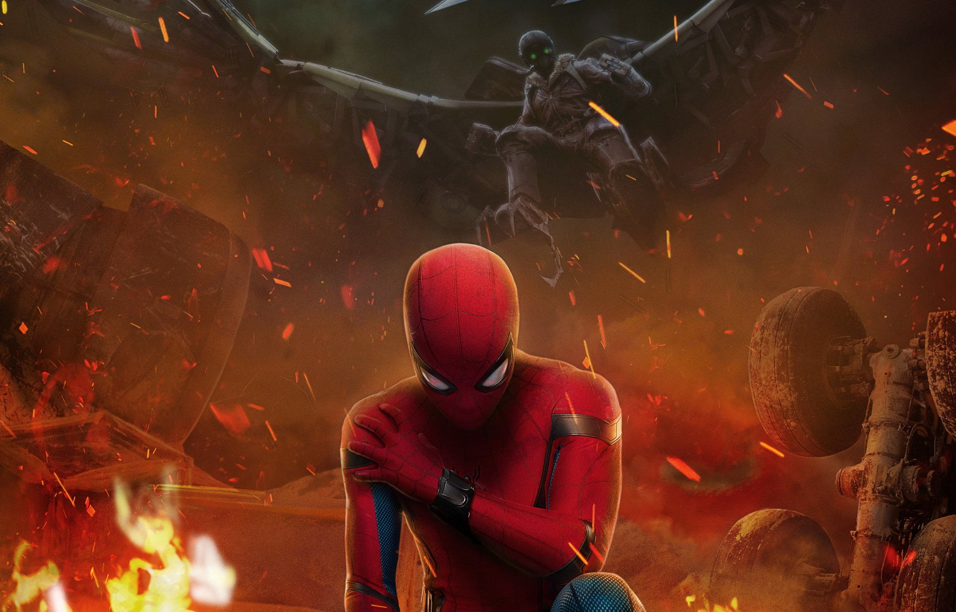 sitting, motion, fire - natural phenomenon, place of worship, real people, 1080P, smoking - activity, Vulture (Marvel Comics), clothing, one person, communication, HD Wallpaper
