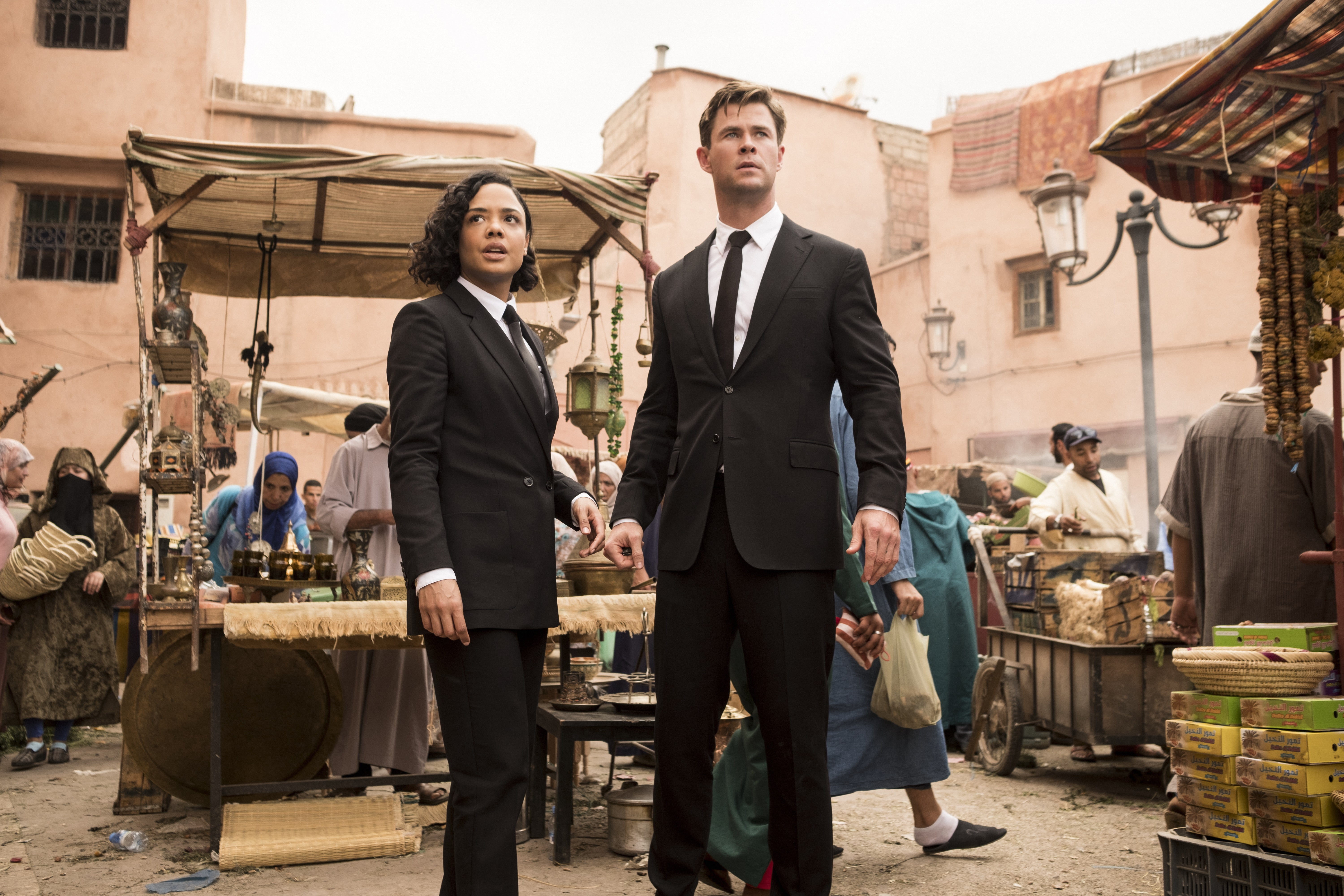 Movie, 5K, Men in Black: International, Tessa Thompson, Chris Hemsworth, HD Wallpaper