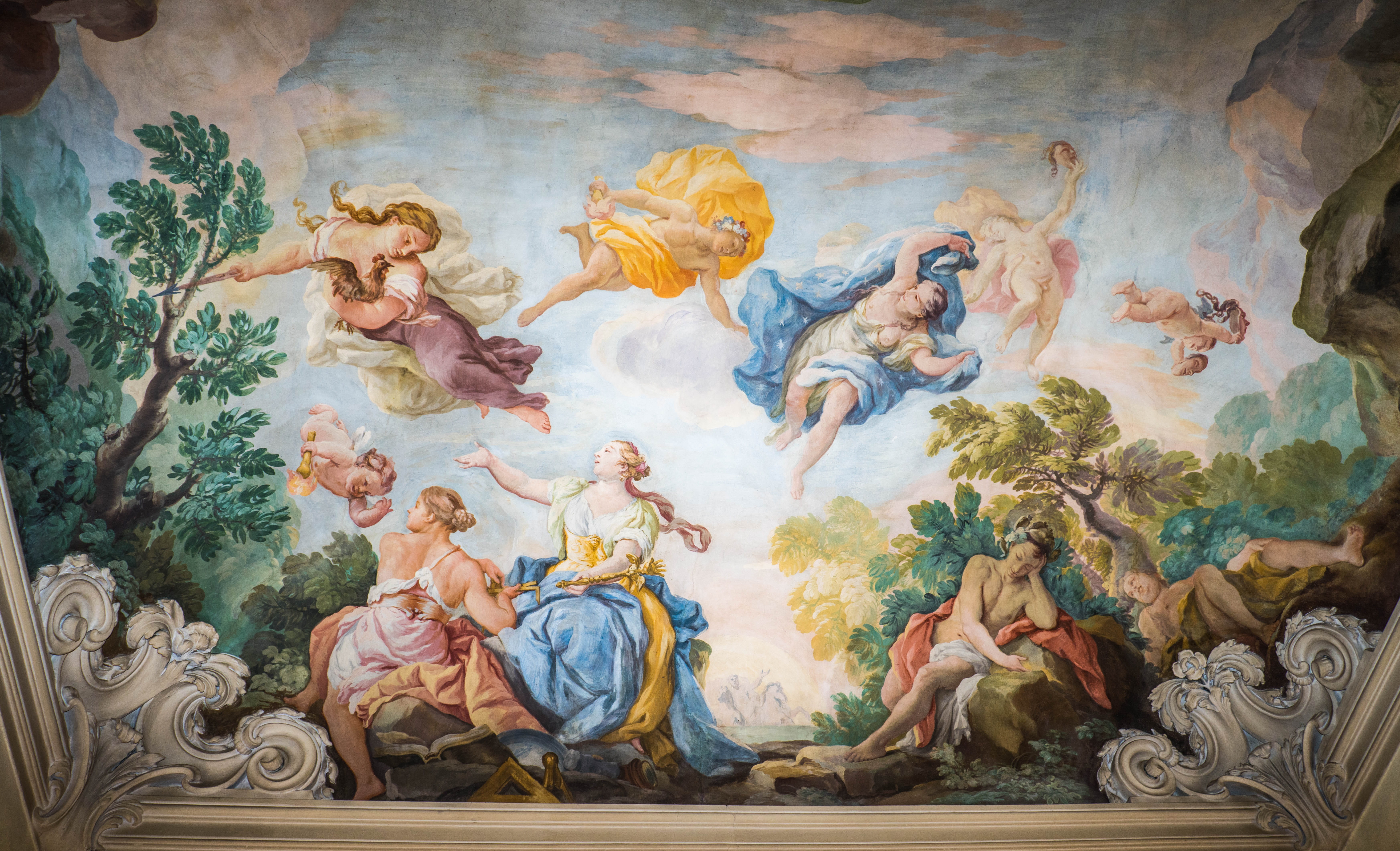 creativity, painted image, people, nature, history, architecture, painted, male likeness, mural, design, idyllic, 5K, hotel astoria, decoration, spirituality, HD Wallpaper