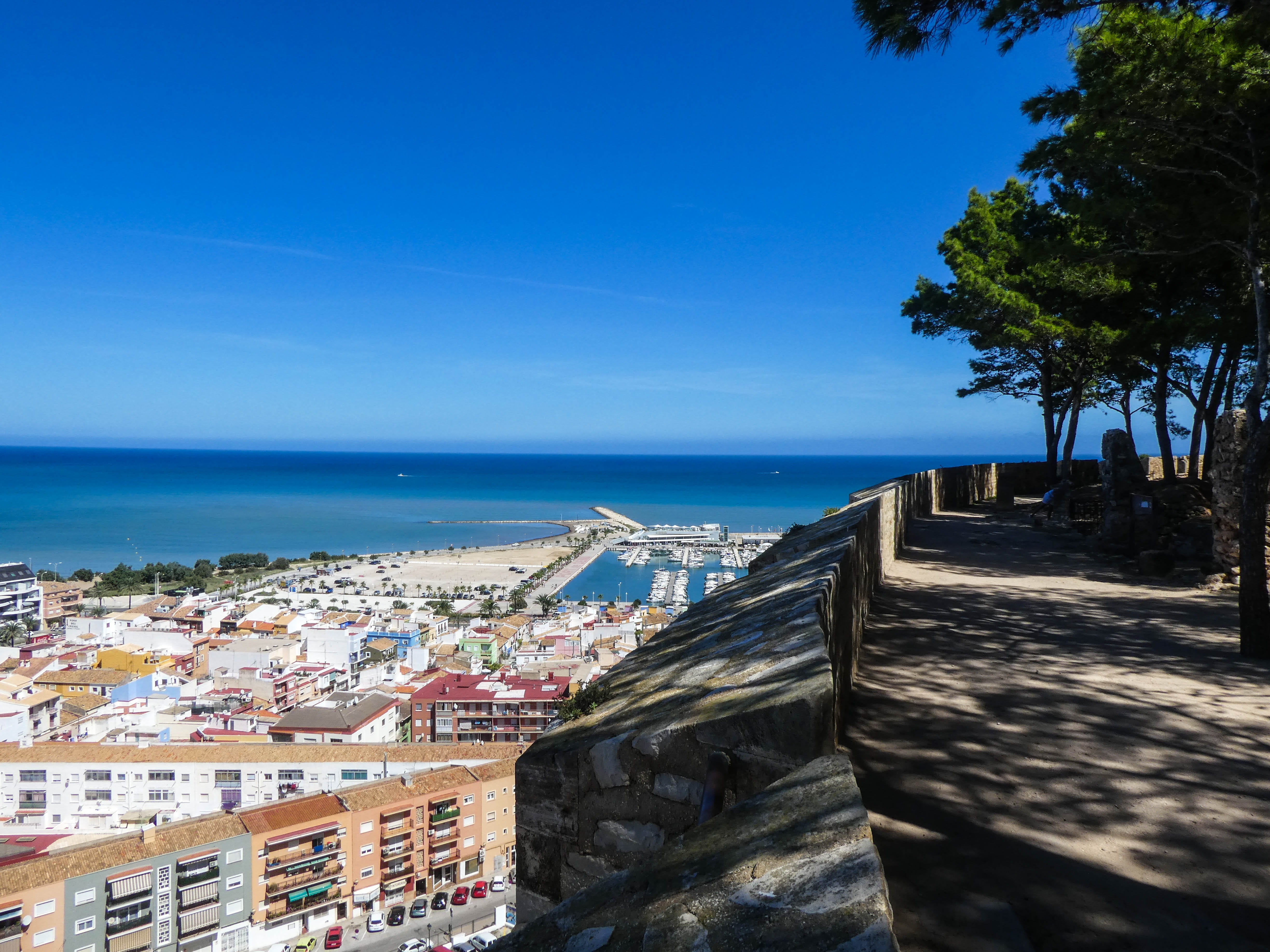 clear sky, horizon, architecture, mediterranean, places, cityscape, travel, 4K, coast, sky, no people, outdoors, nature, day, built structure, denia, city, HD Wallpaper