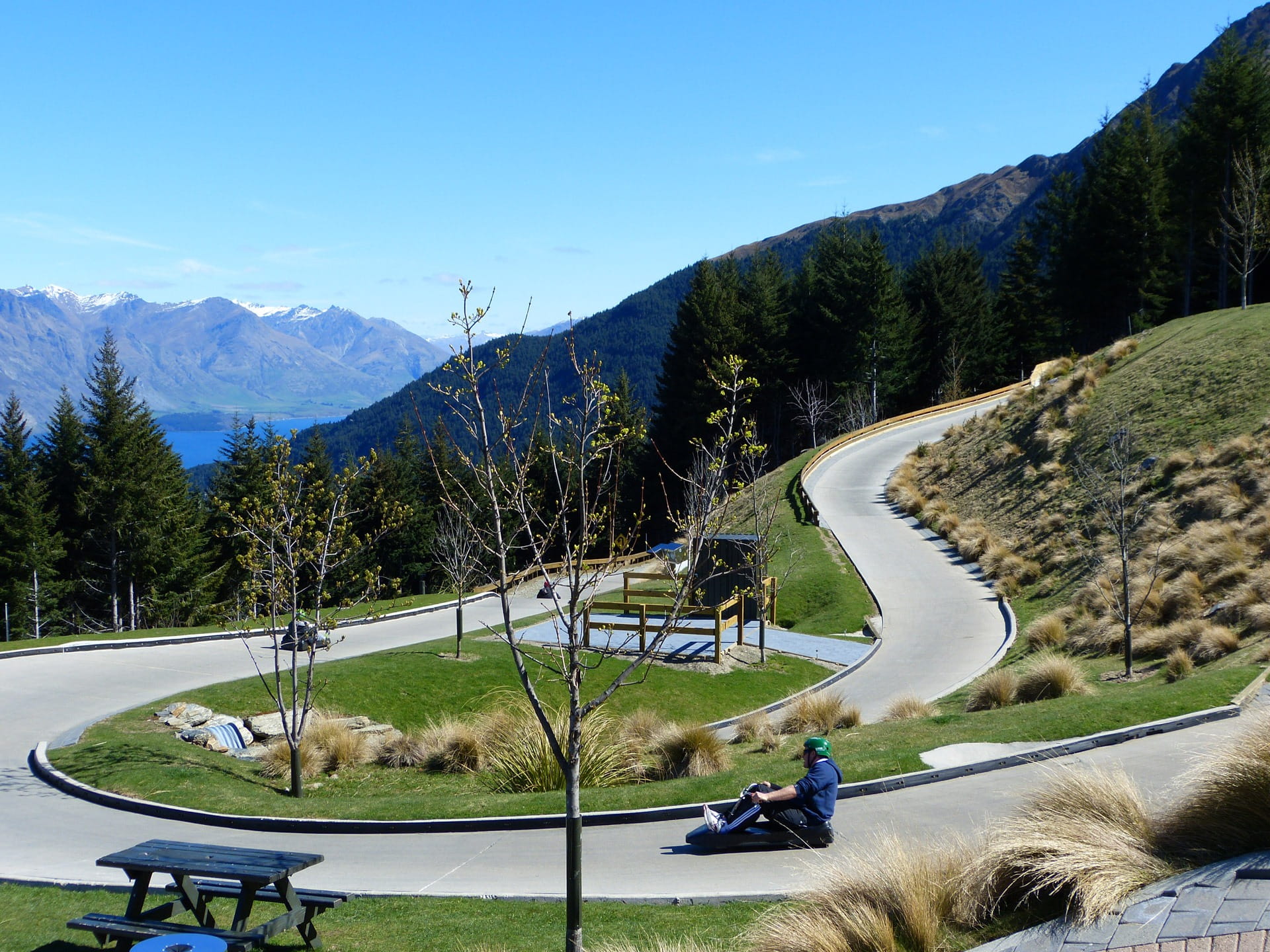sky, Queenstown, nature, day, idyllic, plant, rocky Mountains, winding road, tranquil scene, european Alps, no People, active, transportation, clear sky, HD Wallpaper
