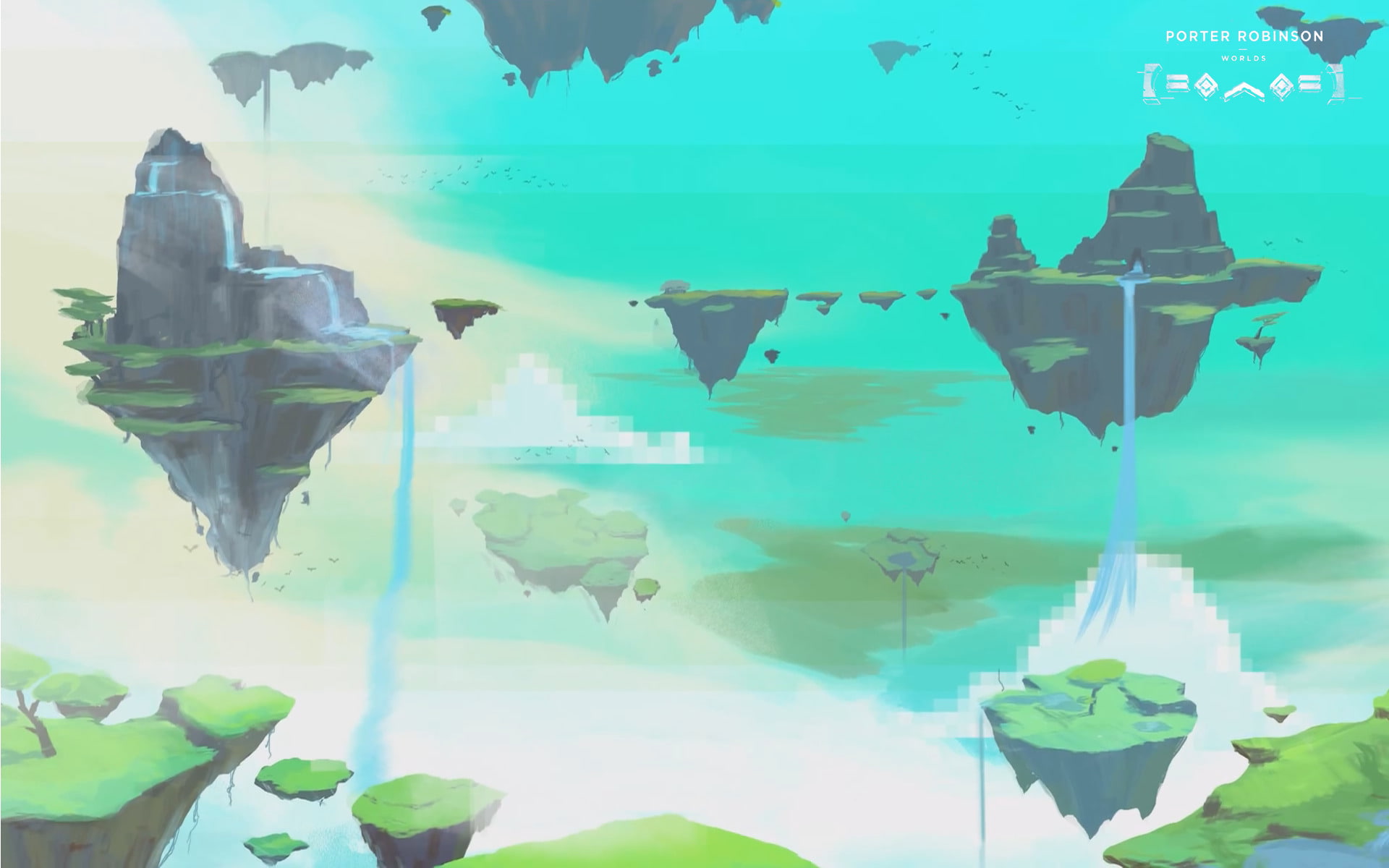 built structure, reflection, plant part, outdoors, 1080P, leaf, sky, transparent, animal, nature, low angle view, close-up, blue, no people, porter robinson drawing digital art floating island, HD Wallpaper