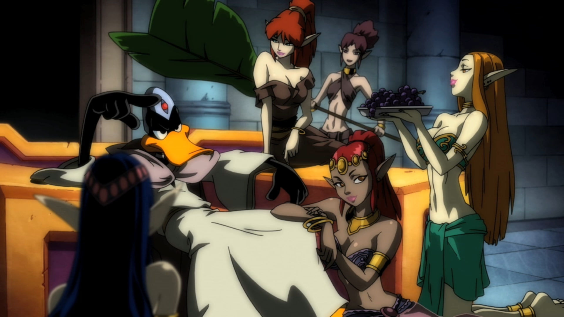 x, duck, elves, daffy, 1080P, art, animals, redheads, ducks, hd, HD Wallpaper