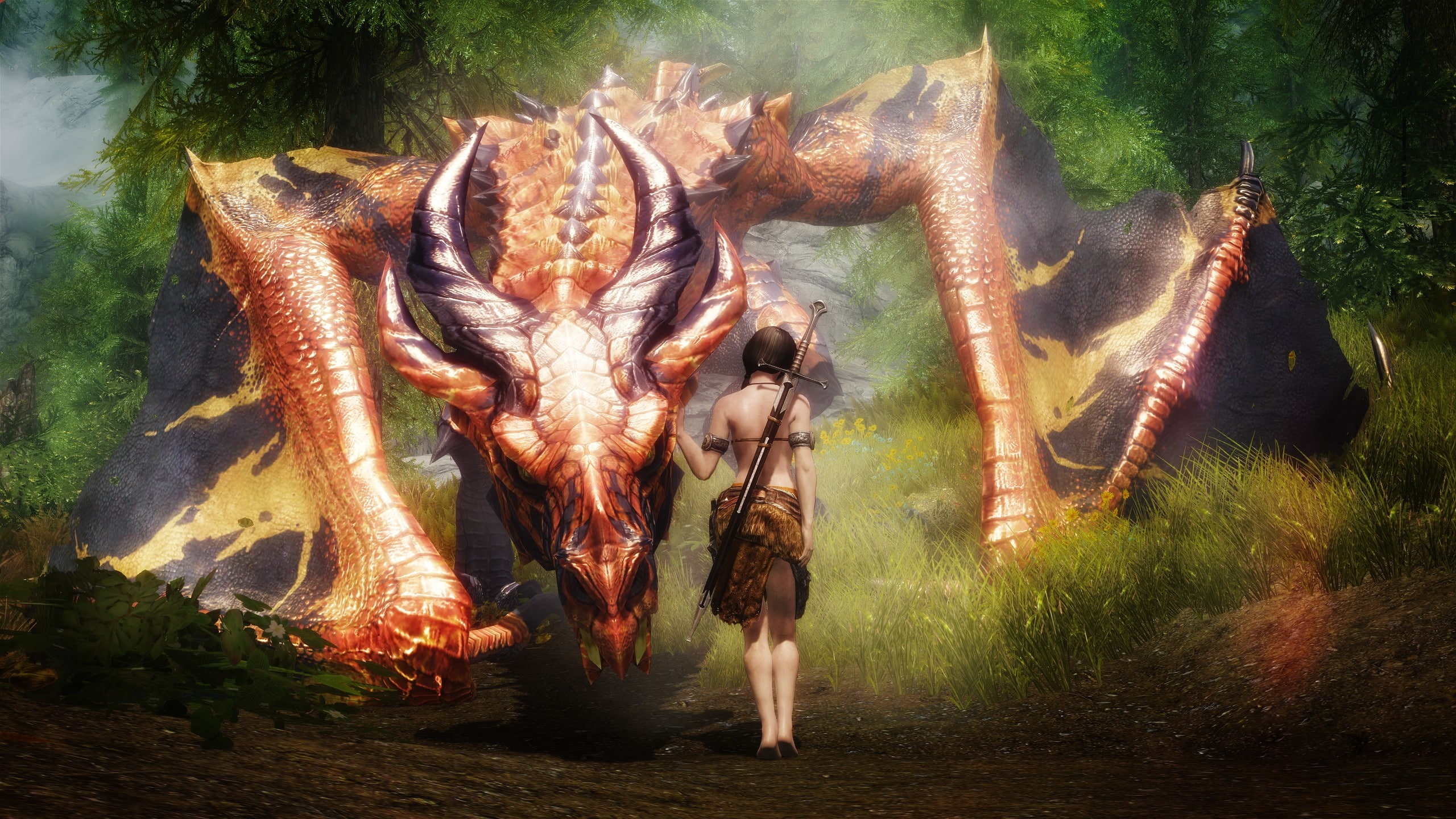 Video Games, v, ar, d, dead, screenshots, skyrim, abstract, elder, dragons, end, women, art, thrills, hd, fantasy, scrolls, 2K, video, games, HD Wallpaper
