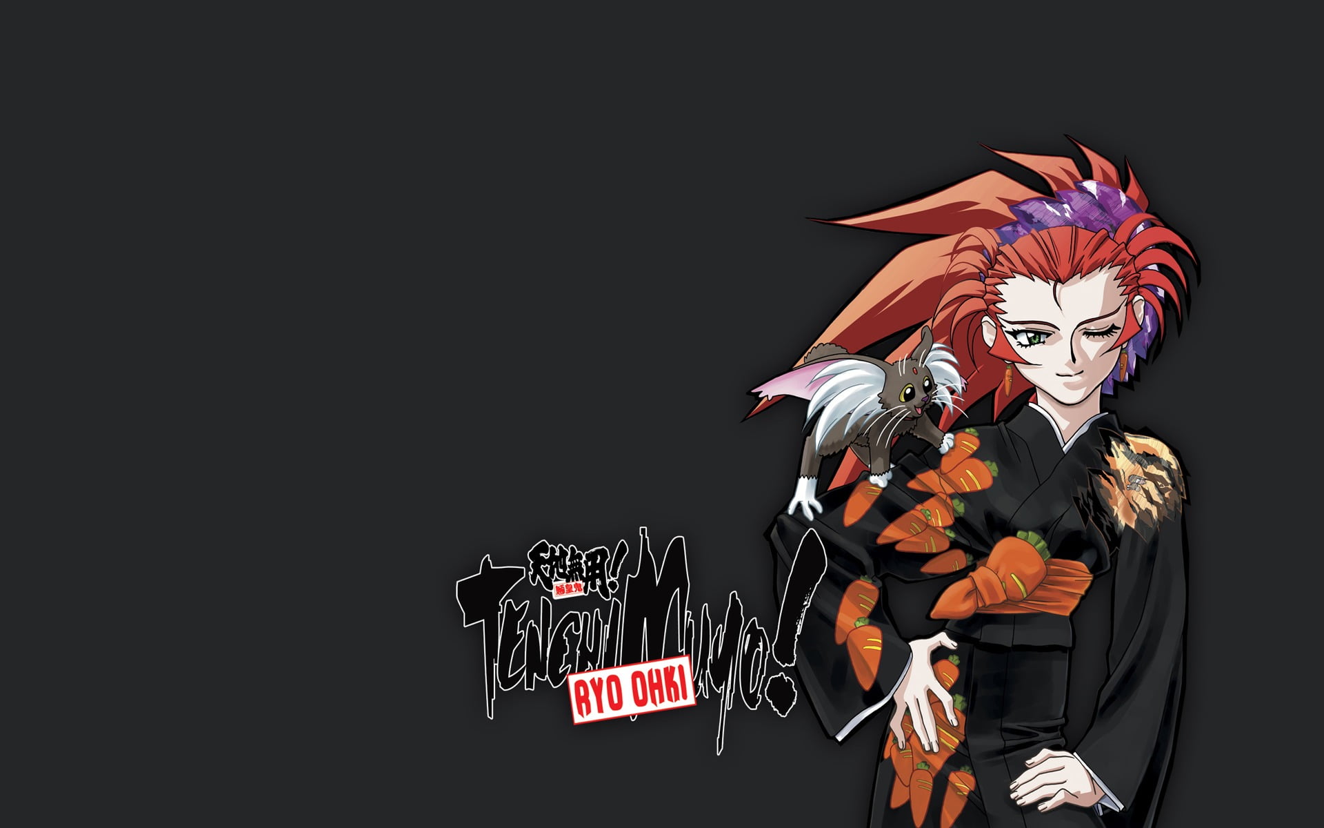 studio shot, young adult, lifestyles, arts culture and entertainment, costume, fashion, clothing, Ryo Ohki, three quarter length, Tenchi Muyo!, standing, HD Wallpaper