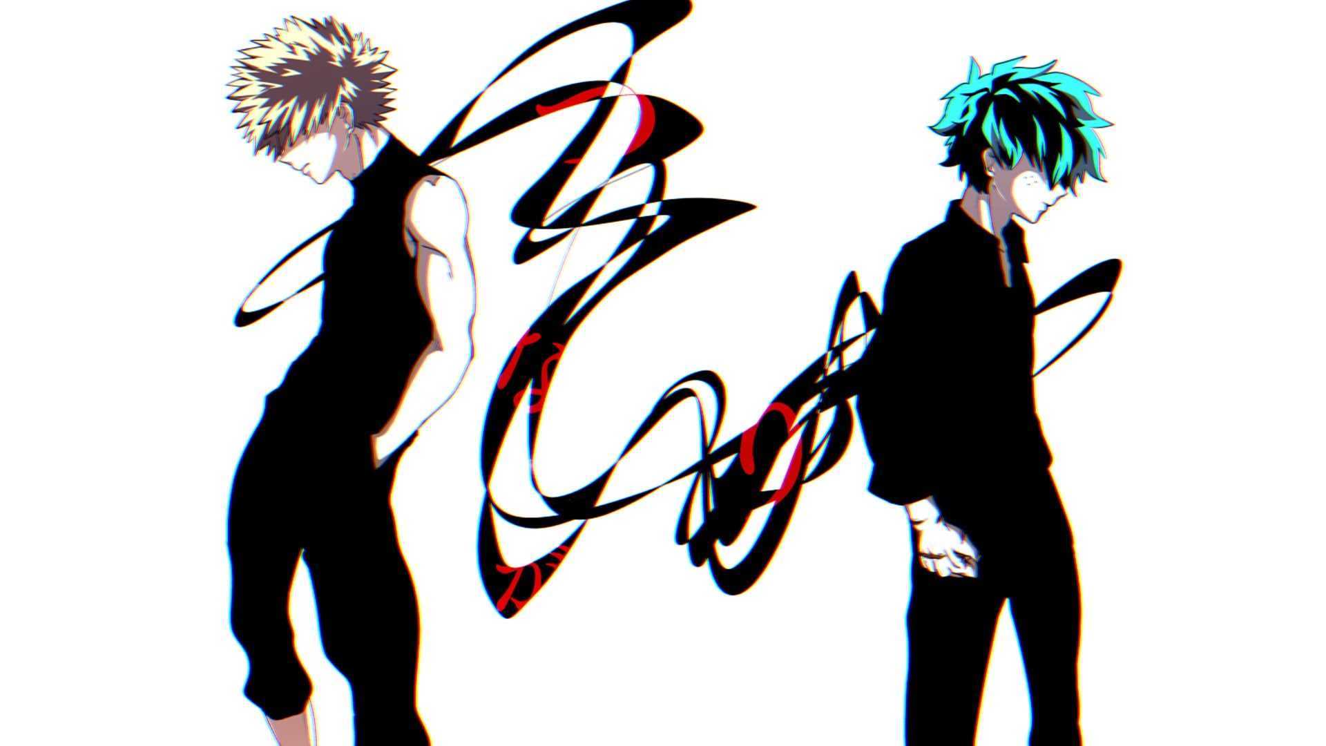 Izuku Midoriya, Katsuki Bakugou, 1080P, Anime, My Hero Academia, HD Wallpaper