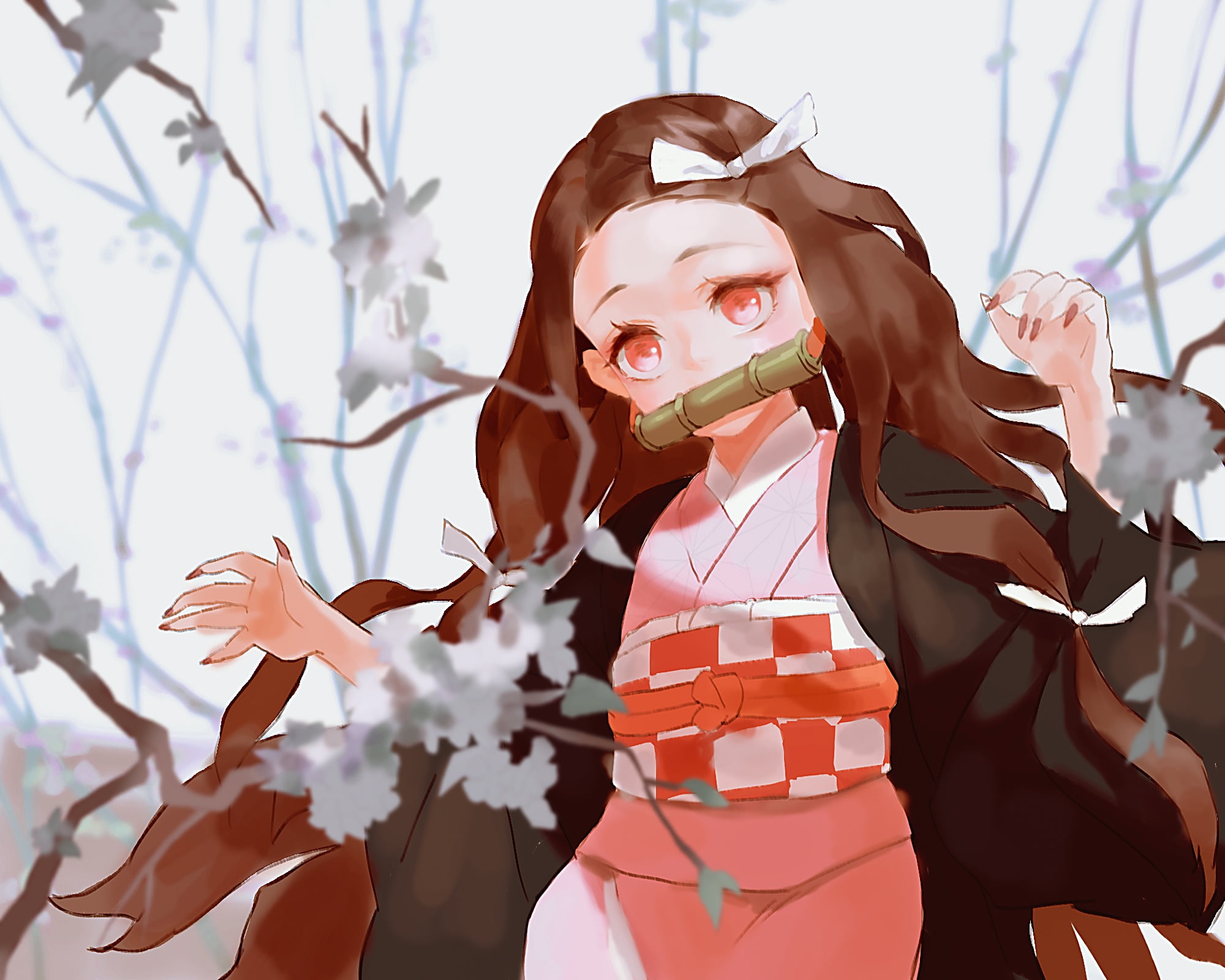 Anime, 1080P, Demon Slayer: Kimetsu no Yaiba, Nezuko Kamado, HD Wallpaper
