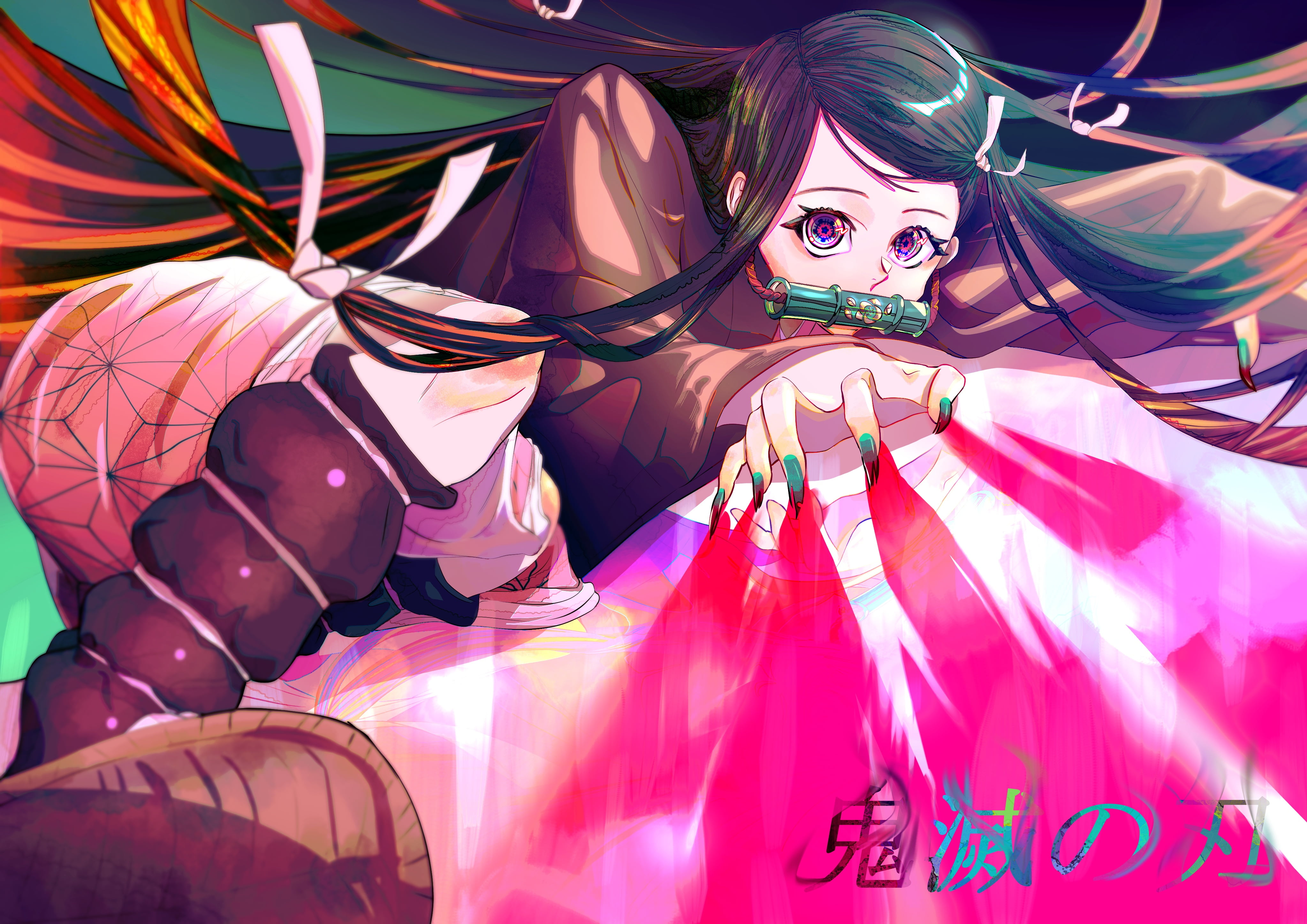 4K, Demon Slayer: Kimetsu no Yaiba, Anime, Nezuko Kamado, HD Wallpaper