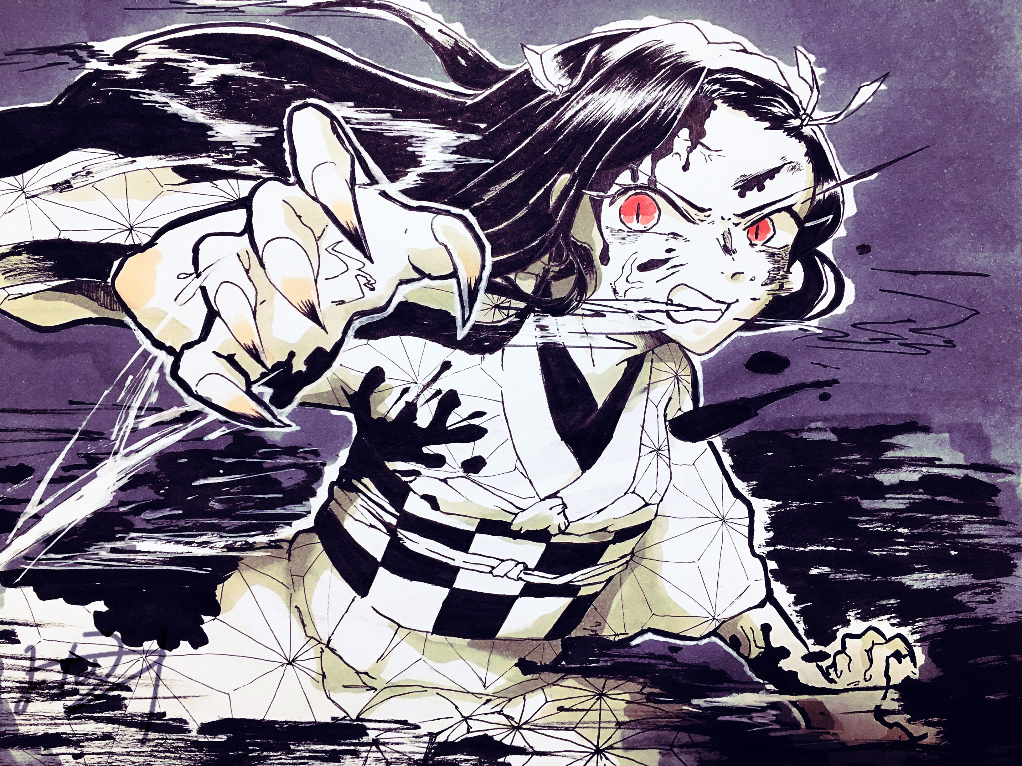 Nezuko Kamado, 2K, Demon Slayer: Kimetsu no Yaiba, Anime, HD Wallpaper