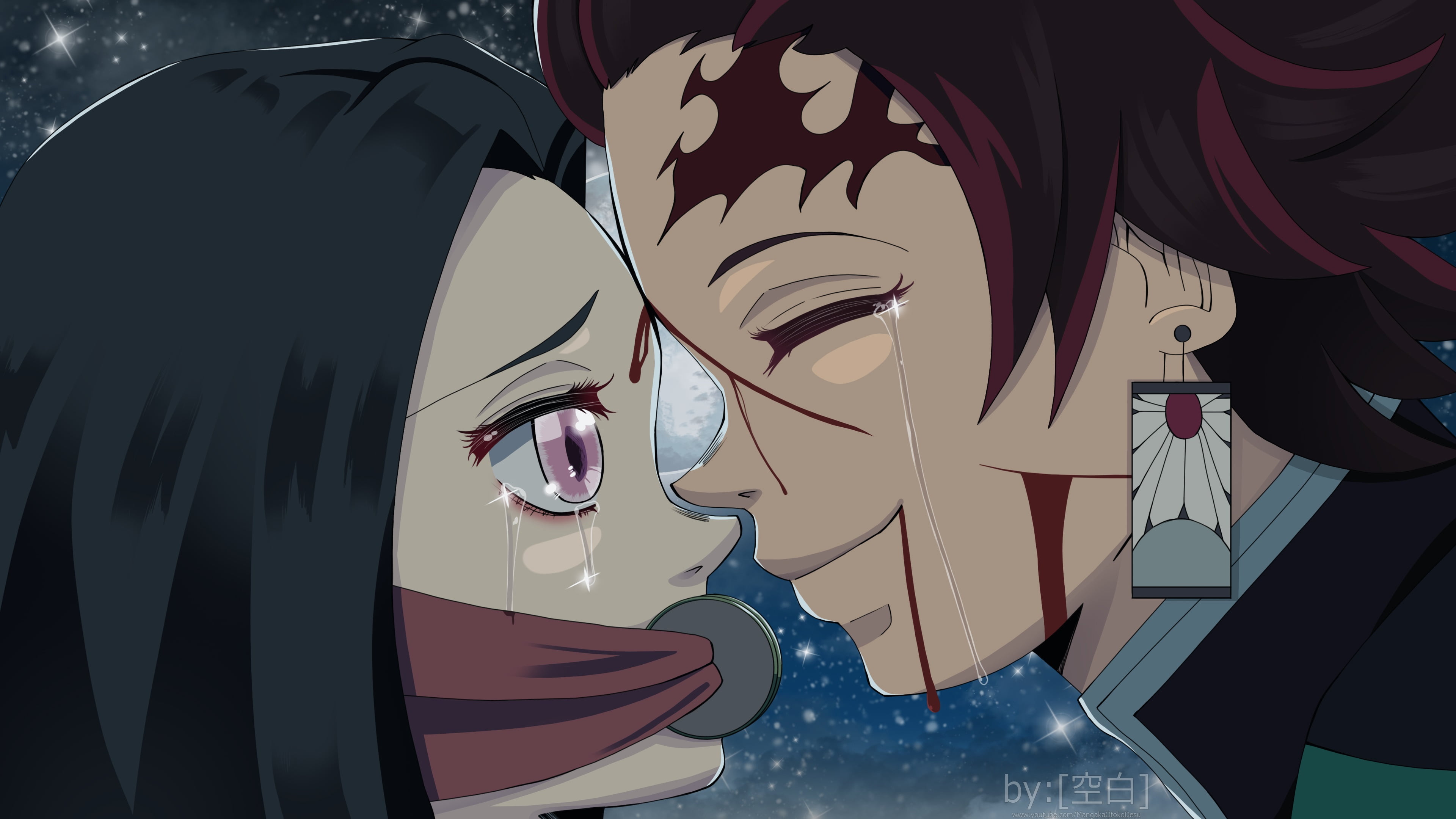 Tanjirou Kamado, Demon Slayer: Kimetsu no Yaiba, Nezuko Kamado, 4K, Anime, HD Wallpaper