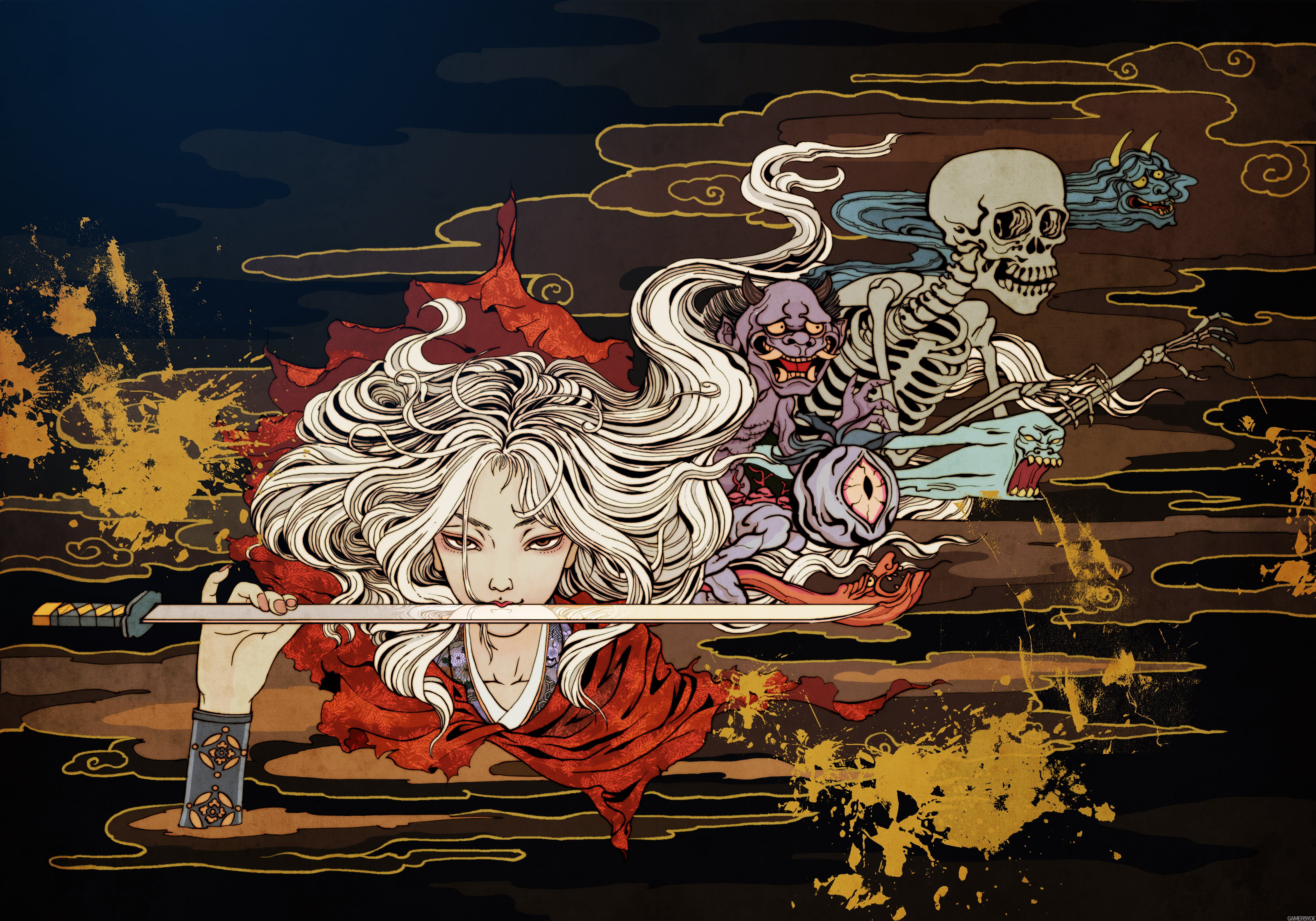 mmo, demon, hunters, fantasy, action, 4K, online, rpg, akaneiro, HD Wallpaper